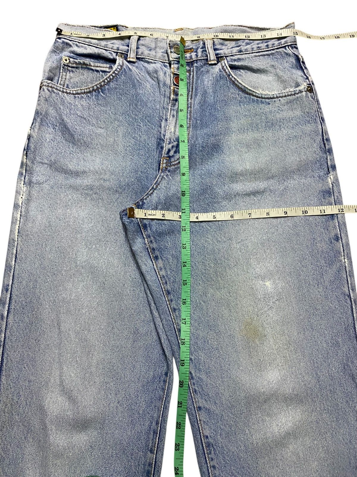 Edwin Vintage Edwin Light Wash Distressed Straight Fits Jeans Size US 30 / EU 46 - 12 Thumbnail