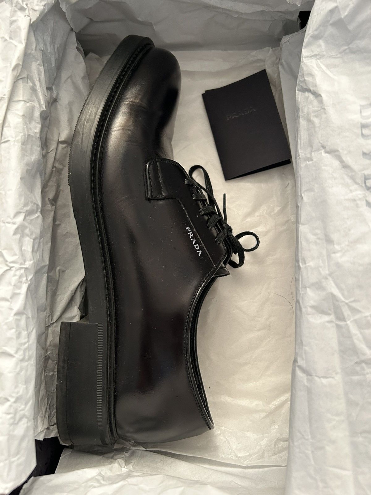 Prada Prada Brushed derby lth lace-up shoes Size US 8 / EU 41 - 2 Thumbnail