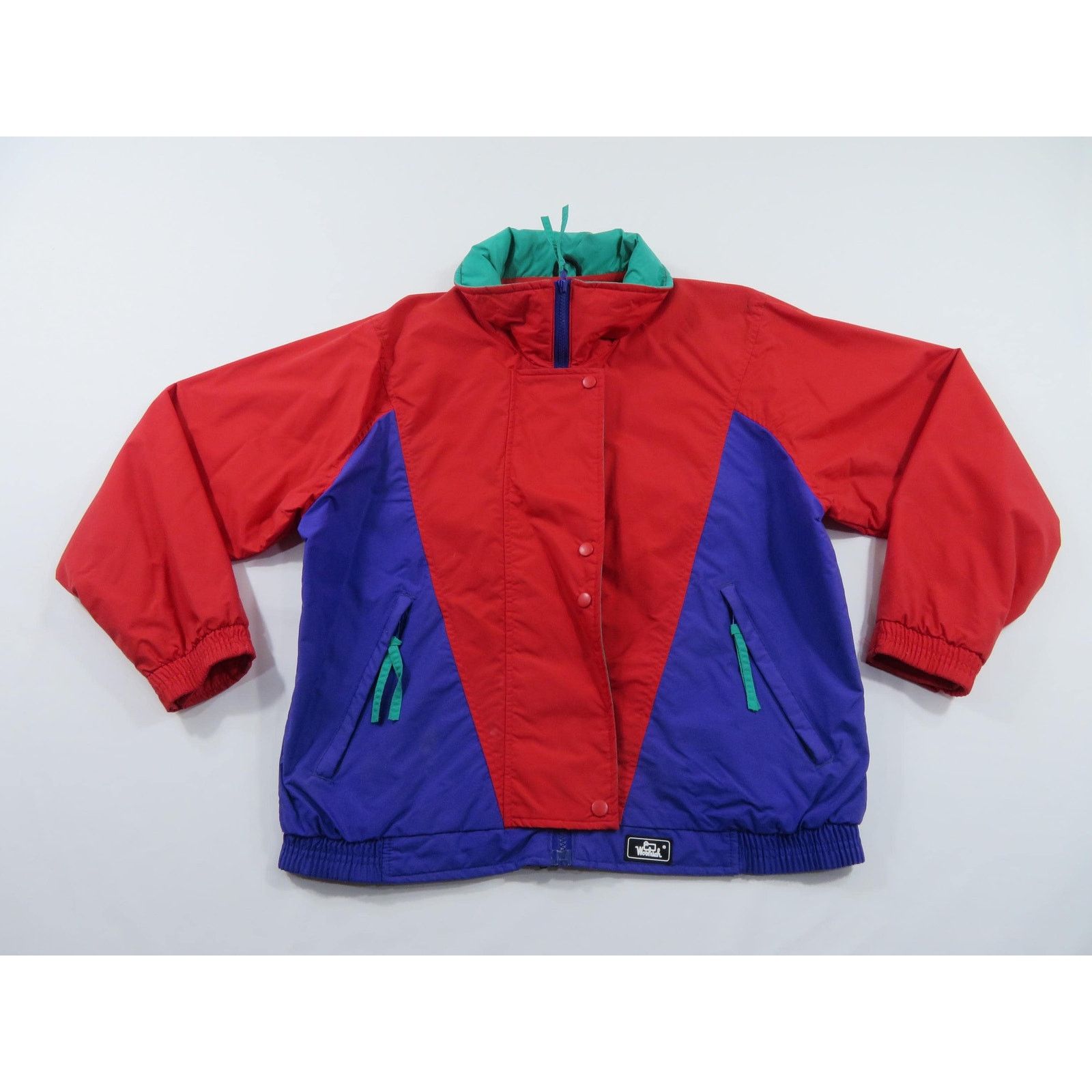 Other Woolrich Windbreaker Red Purple Jacket Womans Sz M 1990s Size M / US 6-8 / IT 42-44 - 2 Thumbnail