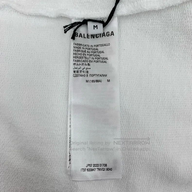 Balenciaga Balenciaga White Distressed Splatter Logo Printed Cotton H Size US M / EU 48-50 / 2 - 6 Thumbnail