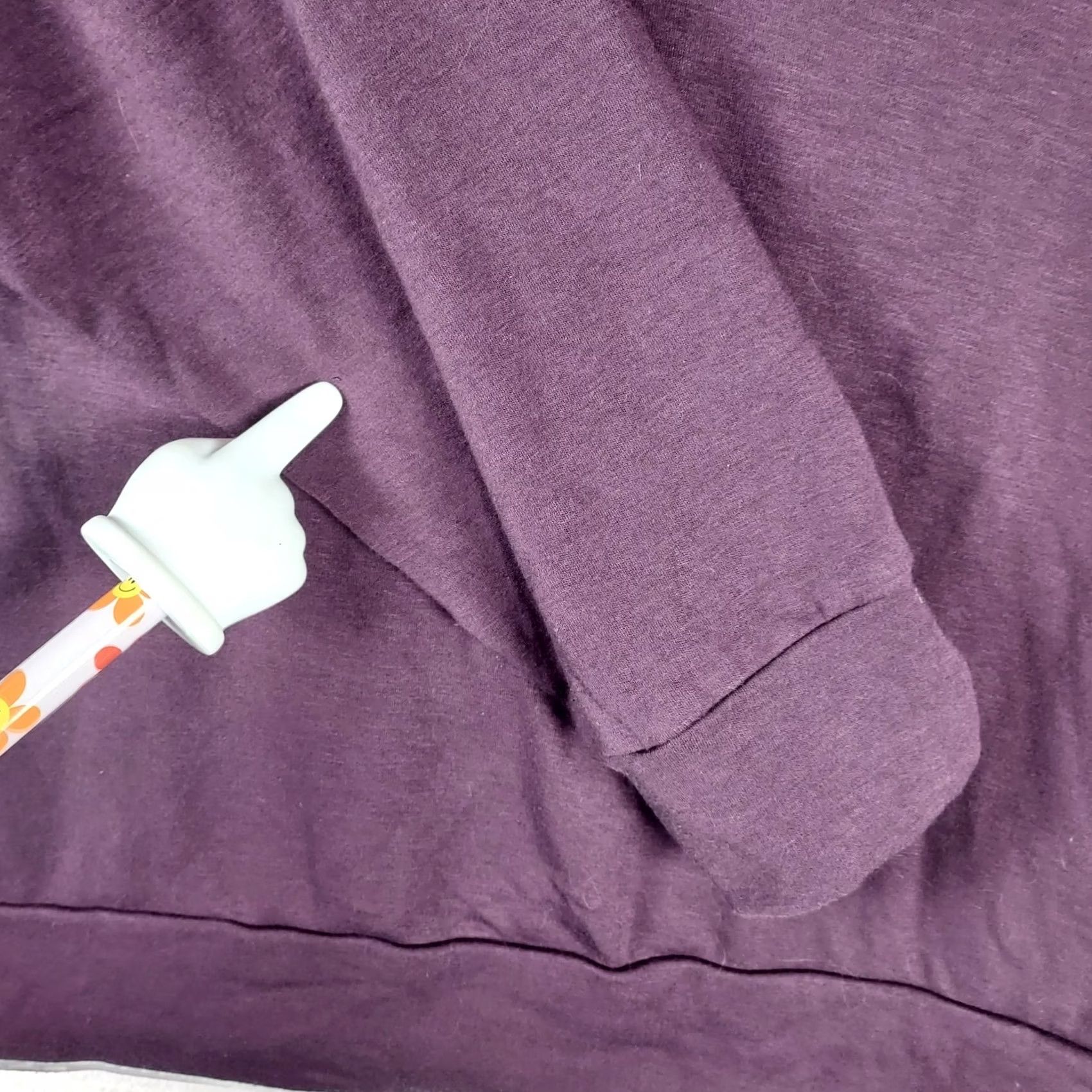 Eddie Bauer Eddie Bauer Womens XXL Pullover Sweatshirt Raglan Sleeve Purple Solid Cozy Stretch Top Winter Fall Spring Casual Activewear Mens Women Girls Boys Size XXL / US 16-18 / IT 52-54 - 4 Thumbnail