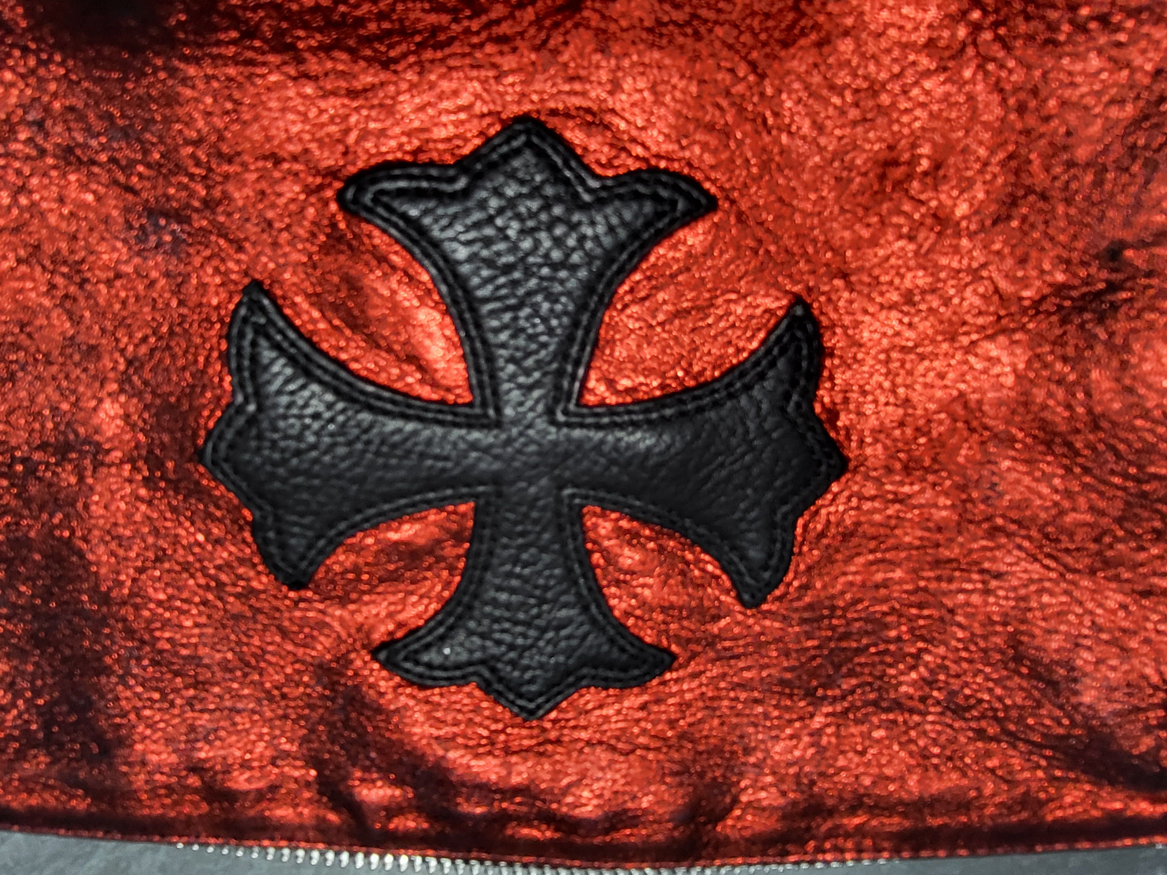 Chrome Hearts Chrome Hearts Red Leather Toiletry Dop Bag Size ONE SIZE - 2 Thumbnail