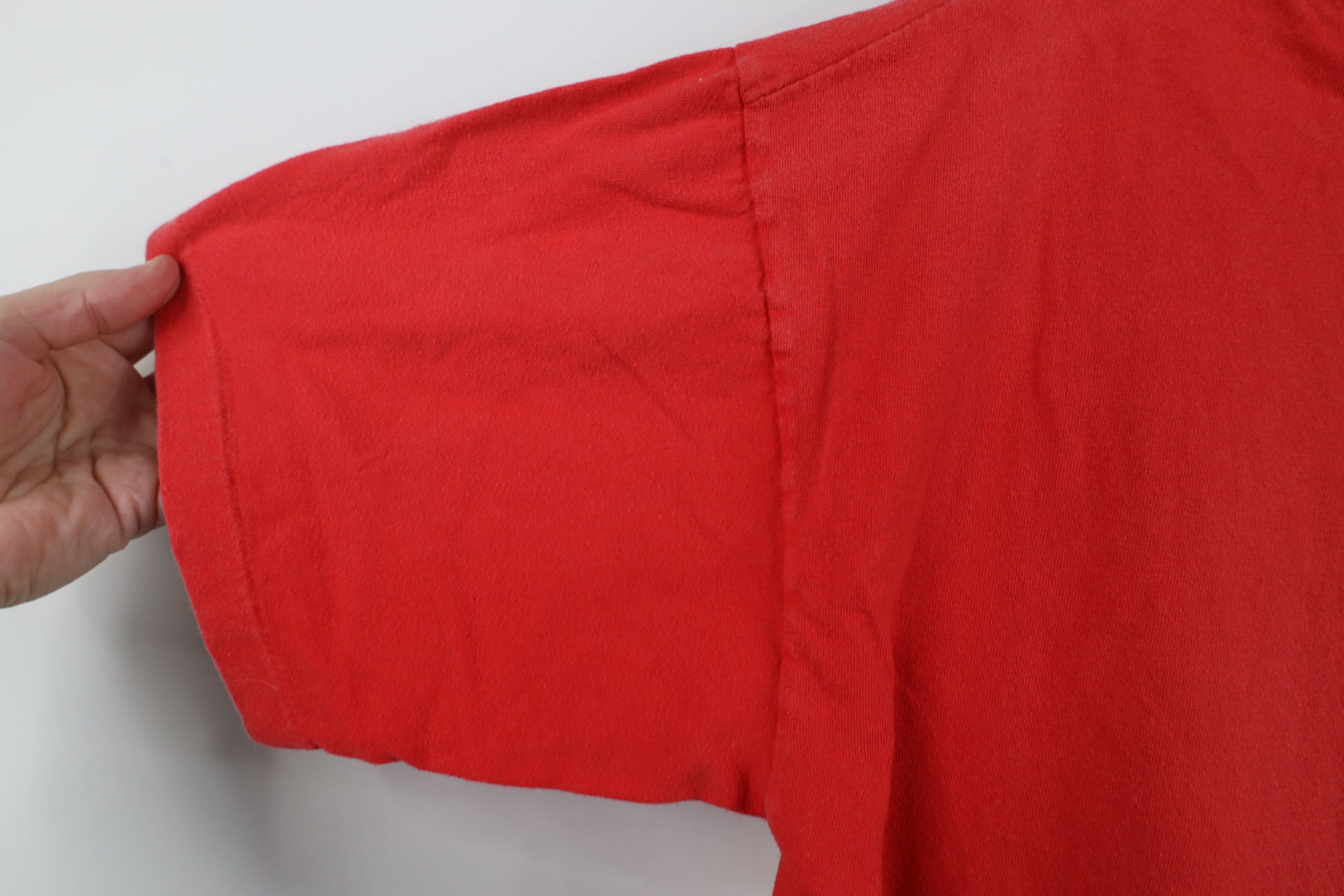 Vintage Vintage 90s Streetwear Blank Short Sleeve T-Shirt USA Red Size US M / EU 48-50 / 2 - 4 Thumbnail