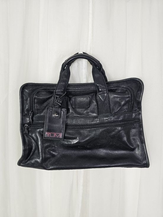Tumi Tumi Alpha 907D3 Slim Portfolio Briefcase Black Napa Leather Size ONE SIZE - 1 Thumbnail