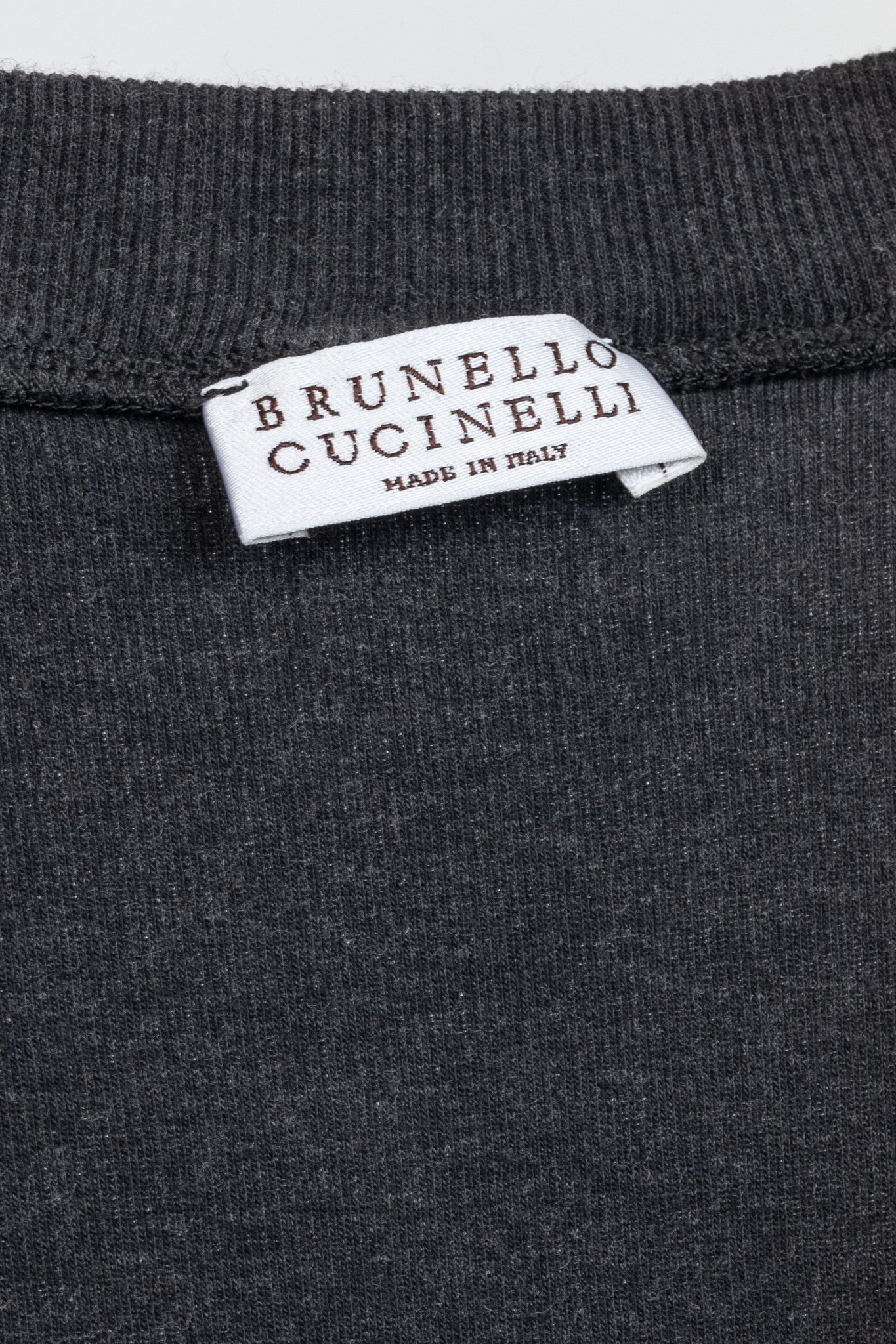 Brunello Cucinelli Brunello Cucinelli Grey Cotton-Knit Monili-Bead Pullover Size S / US 4 / IT 40 - 4 Thumbnail