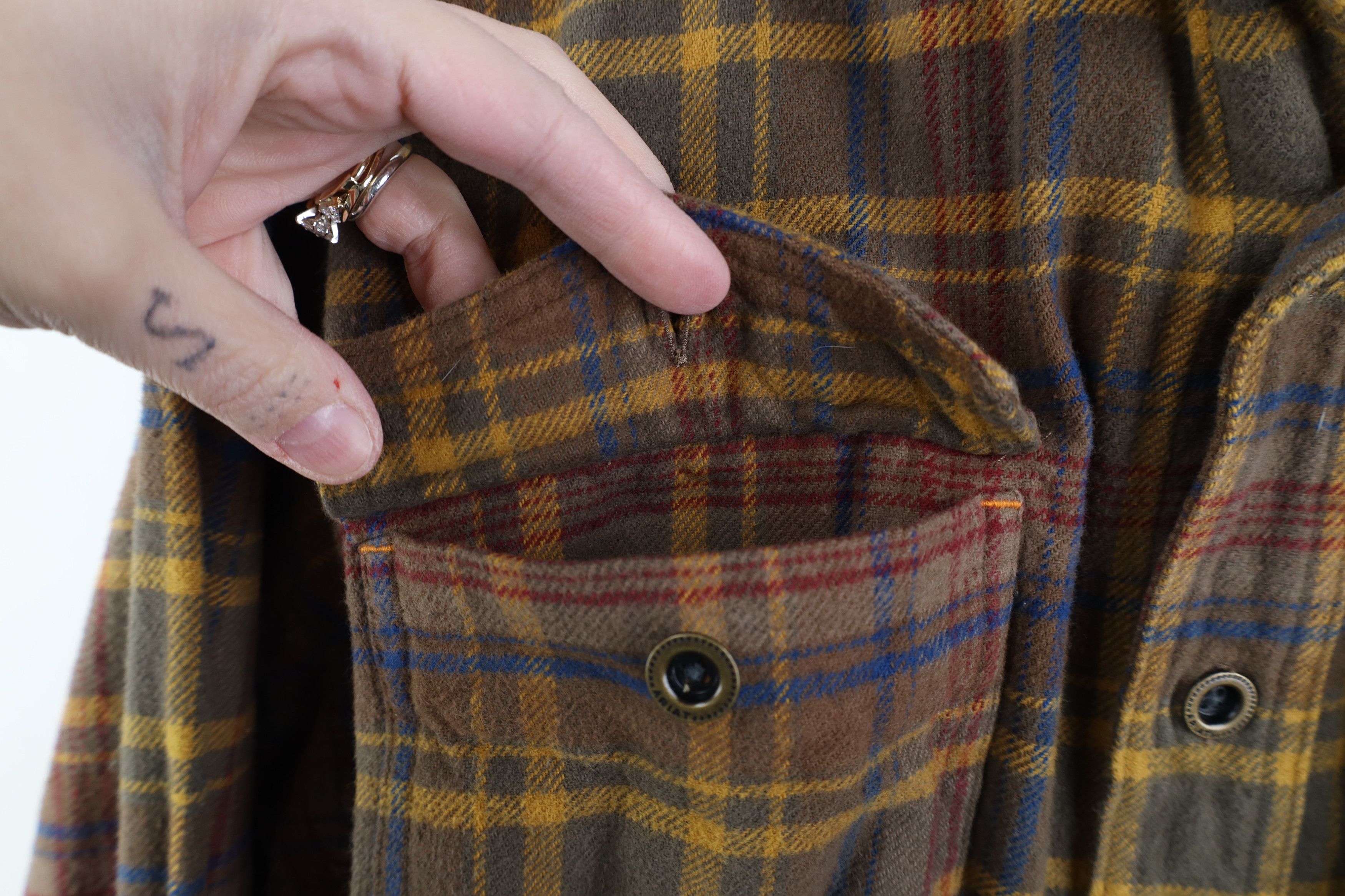 Ariat Ariat Rebar Heavyweight Flannel Collared Button Shirt Plaid Size US S / EU 44-46 / 1 - 5 Thumbnail