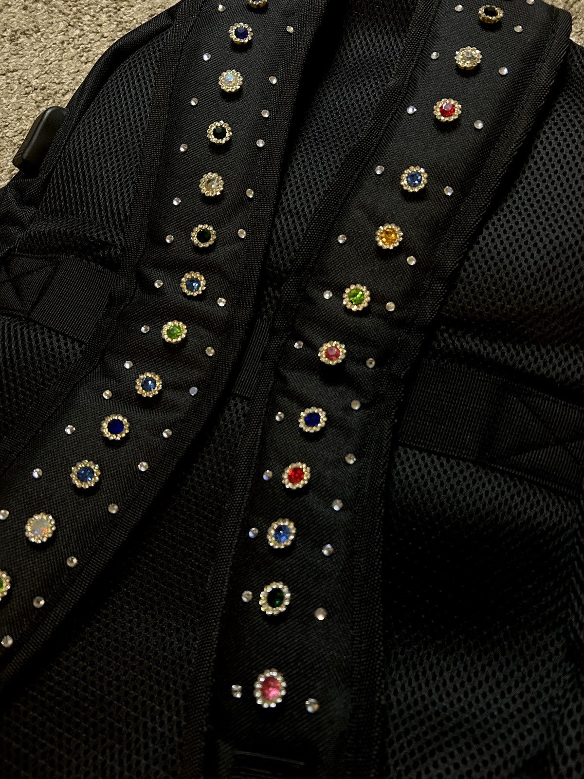 Other Mens Fundhaven black backpack with multicolored rhienstones Size ONE SIZE - 4 Thumbnail