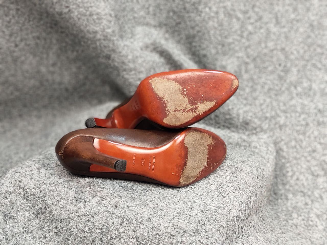 Miu Miu Vintage Luxurious Miu Miu Design Leather Brown Retro Heels Size US 9 / IT 39 - 17 Thumbnail