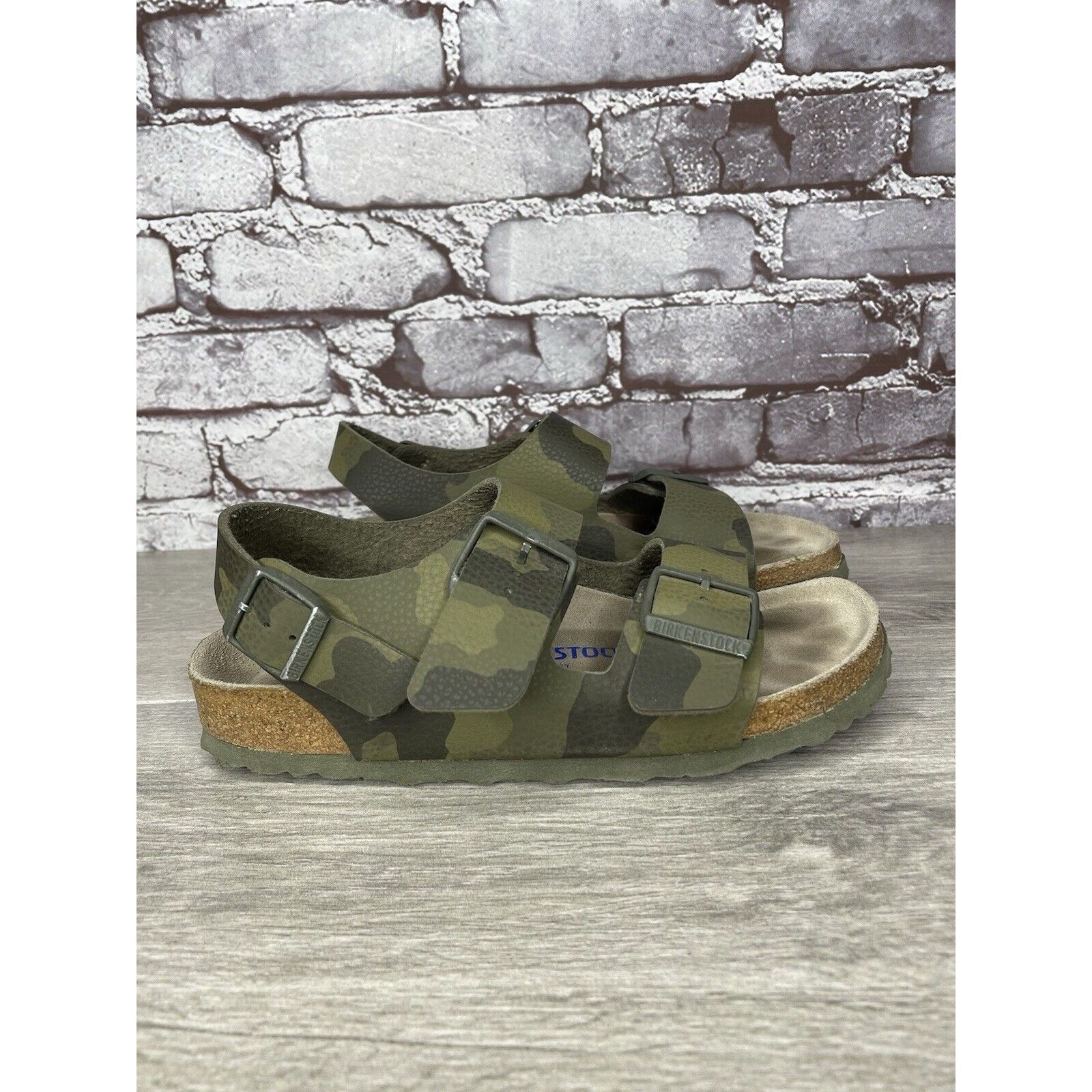Birkenstock Birkenstock Milano Army Green Leather Ankle Strap Sandals Wo Size US 6.5 / IT 36.5 - 3 Thumbnail