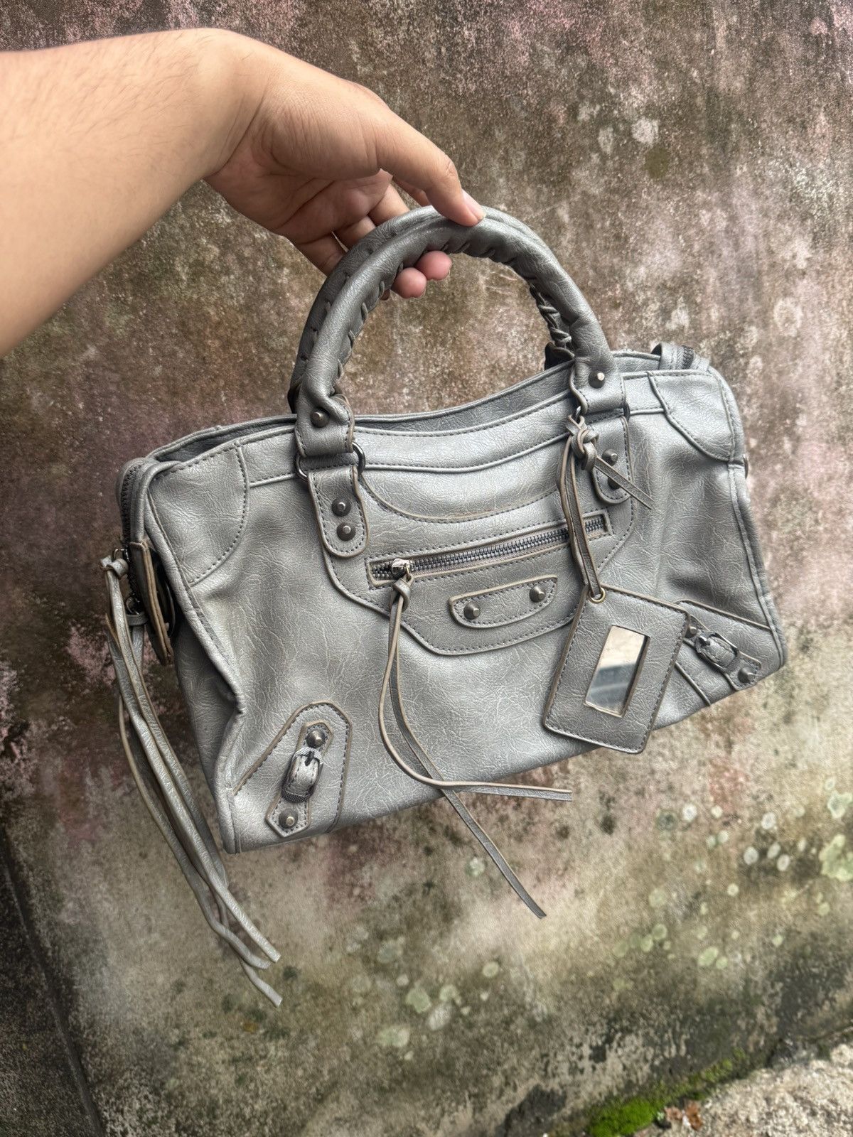 Vintage Leather City Bags Grey Vintage Size ONE SIZE - 1 Thumbnail