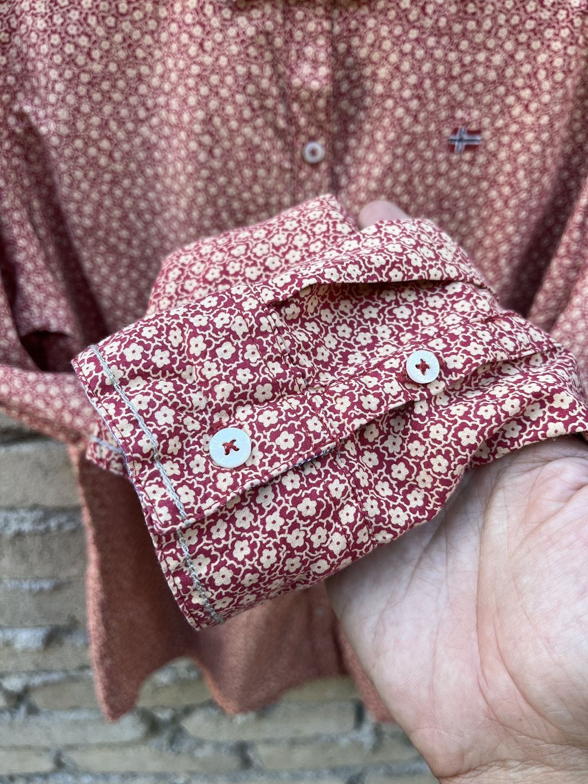 Napapijri Napajiri Floral Nature Pattern Long Sleeves Button Up Size M / US 6-8 / IT 42-44 - 6 Thumbnail