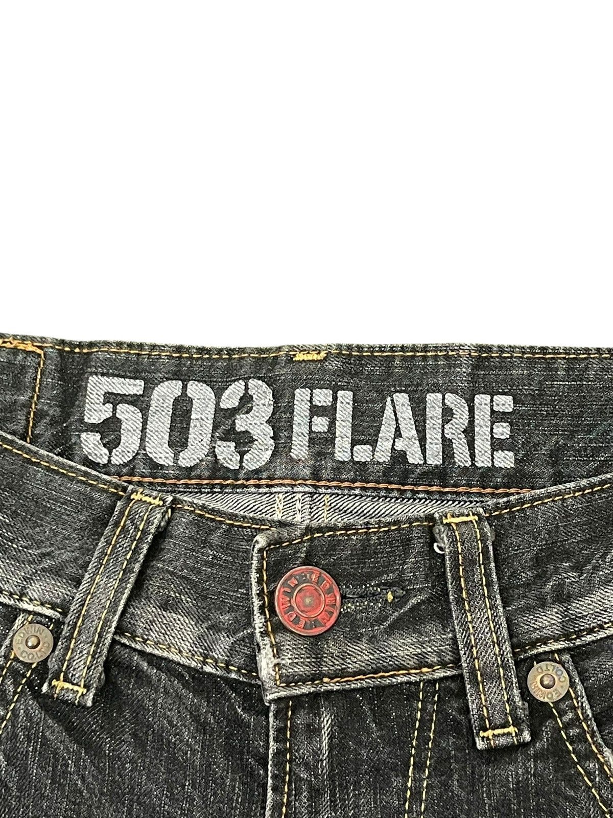 Edwin Flare Jeans Edwin 503 Japan Faded Distress Boot Cut 2🟦1 Size US 32 / EU 48 - 9 Thumbnail