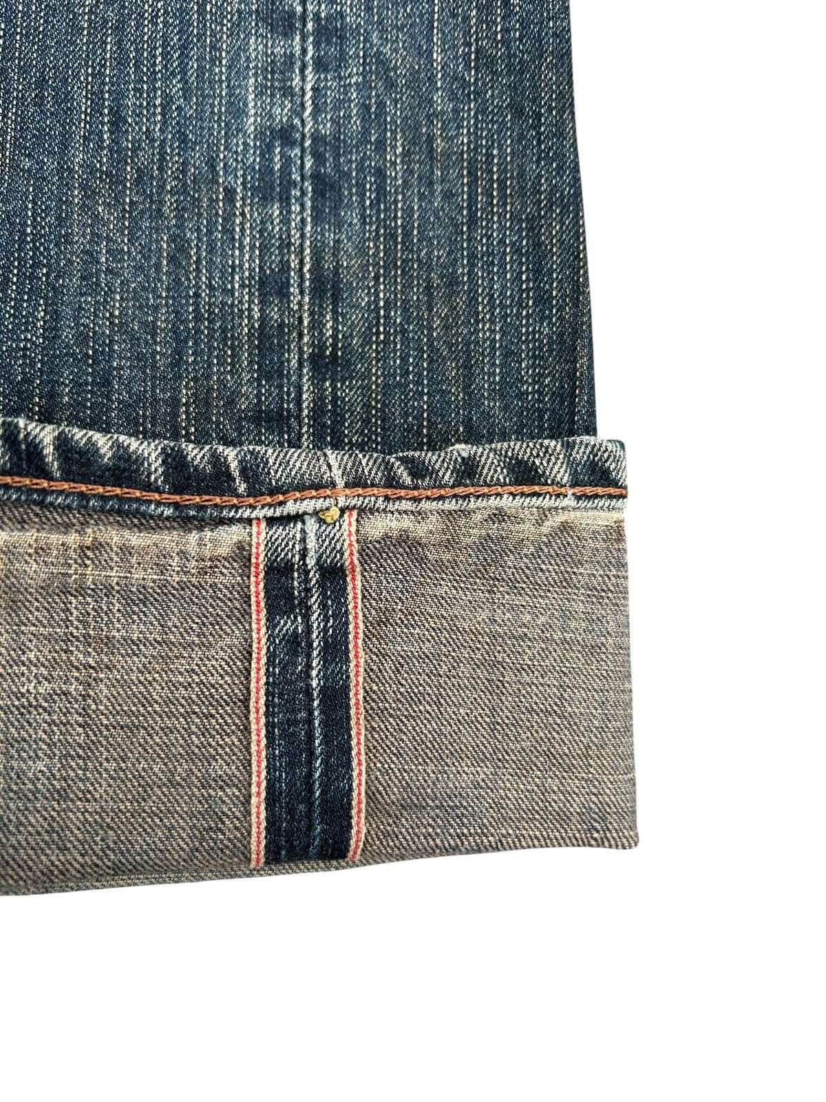 Kapital Vintage Edwin 505ZX Selvedge Distressed Denim Jeans Size US 38 / EU 54 - 2 Thumbnail