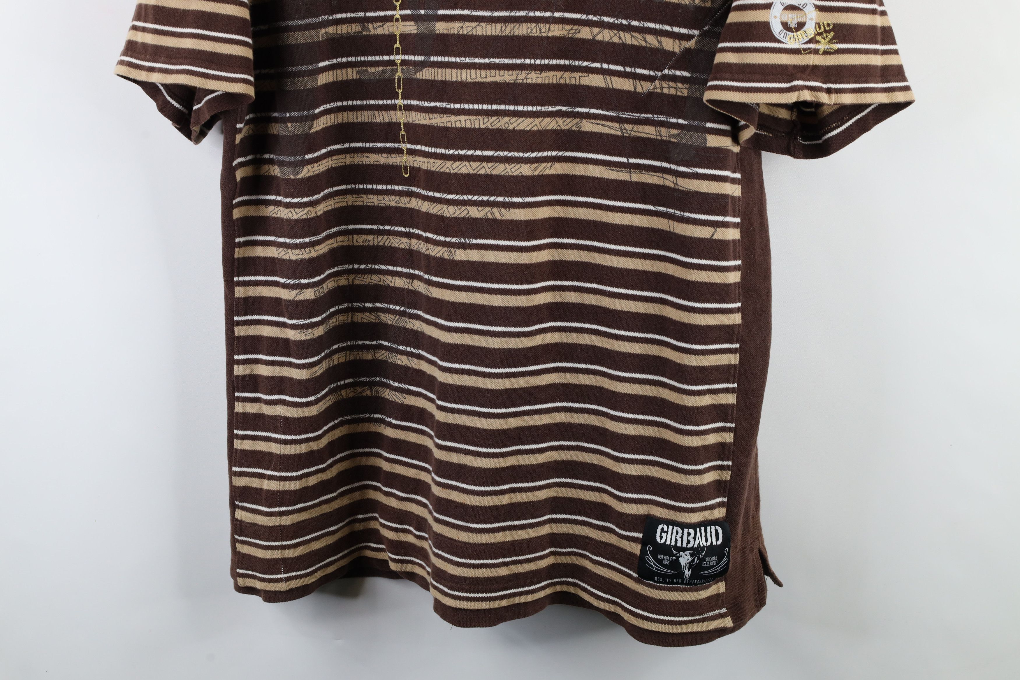 Marithe + Francois Girbaud × Vintage Vintage 90s Marithe Francois Girbaud Striped Polo Shirt Size US XL / EU 56 / 4 - 3 Thumbnail
