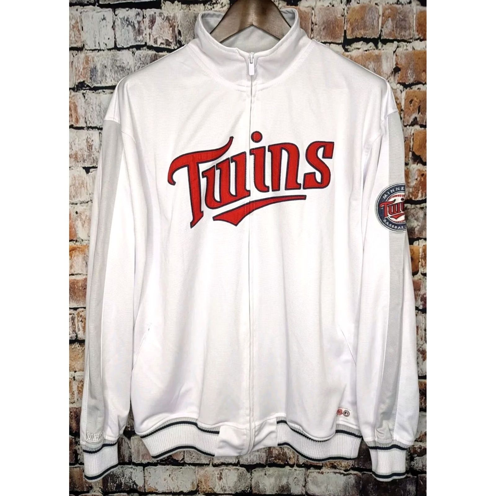 Vintage Stitches Minnesota Twins MLB Baseball Zip Track Jacket White Mens Large Size US L / EU 52-54 / 3 - 2 Thumbnail