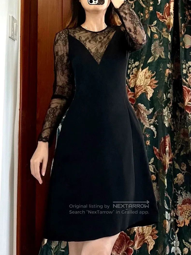 Valentino Valentino Silk V-neck dress little black dress Size M / US 6-8 / IT 42-44 - 2 Thumbnail