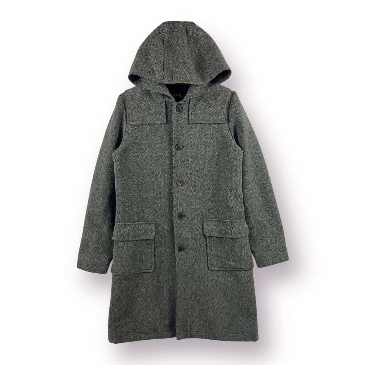 A.P.C. 🔥 A.P.C japan Herringbone Long Coat Size US XS / EU 42 / 0 - 1 Thumbnail