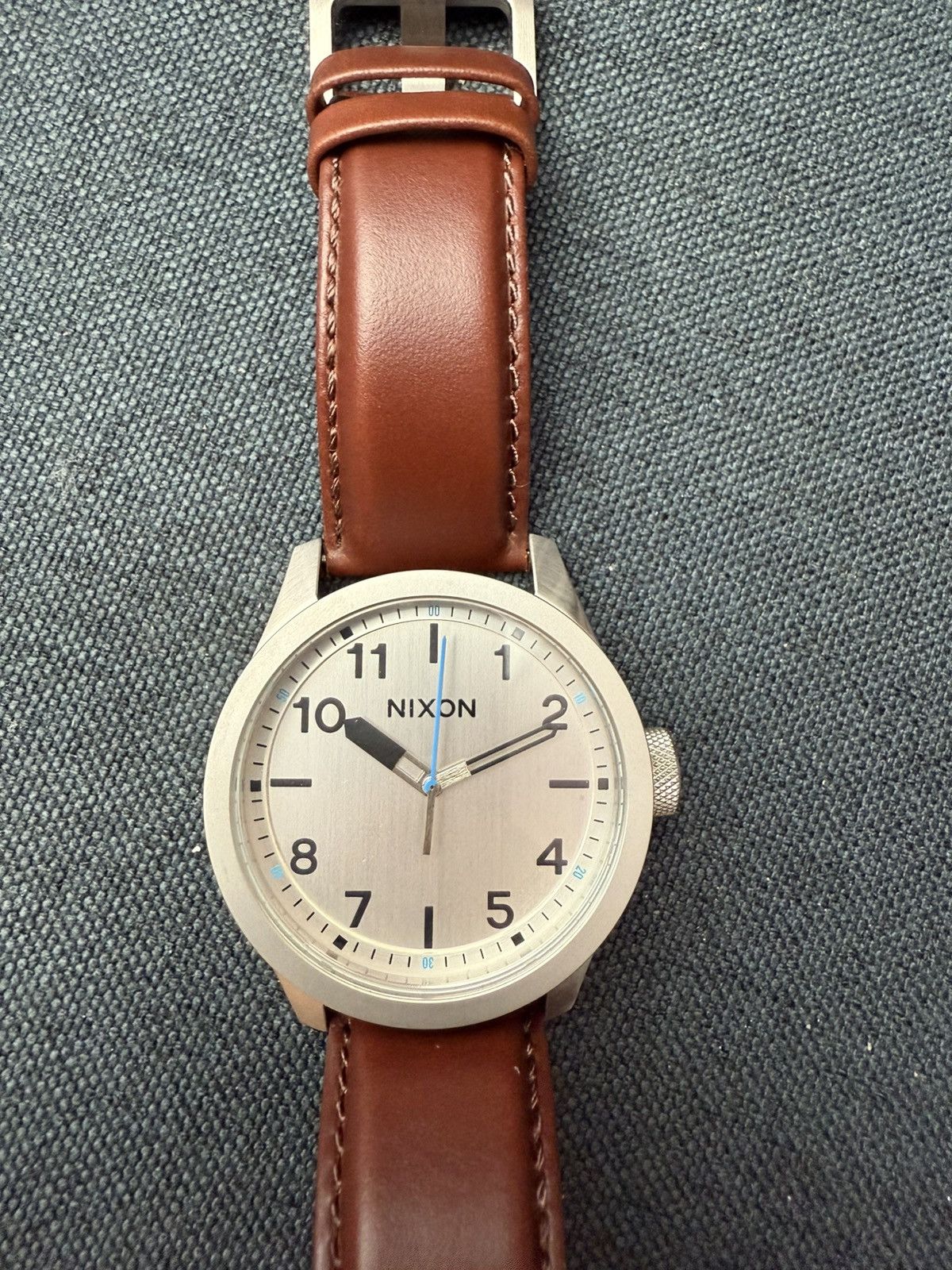 Nixon Nixon Safari Leather Silver / Brown Size ONE SIZE - 4 Thumbnail
