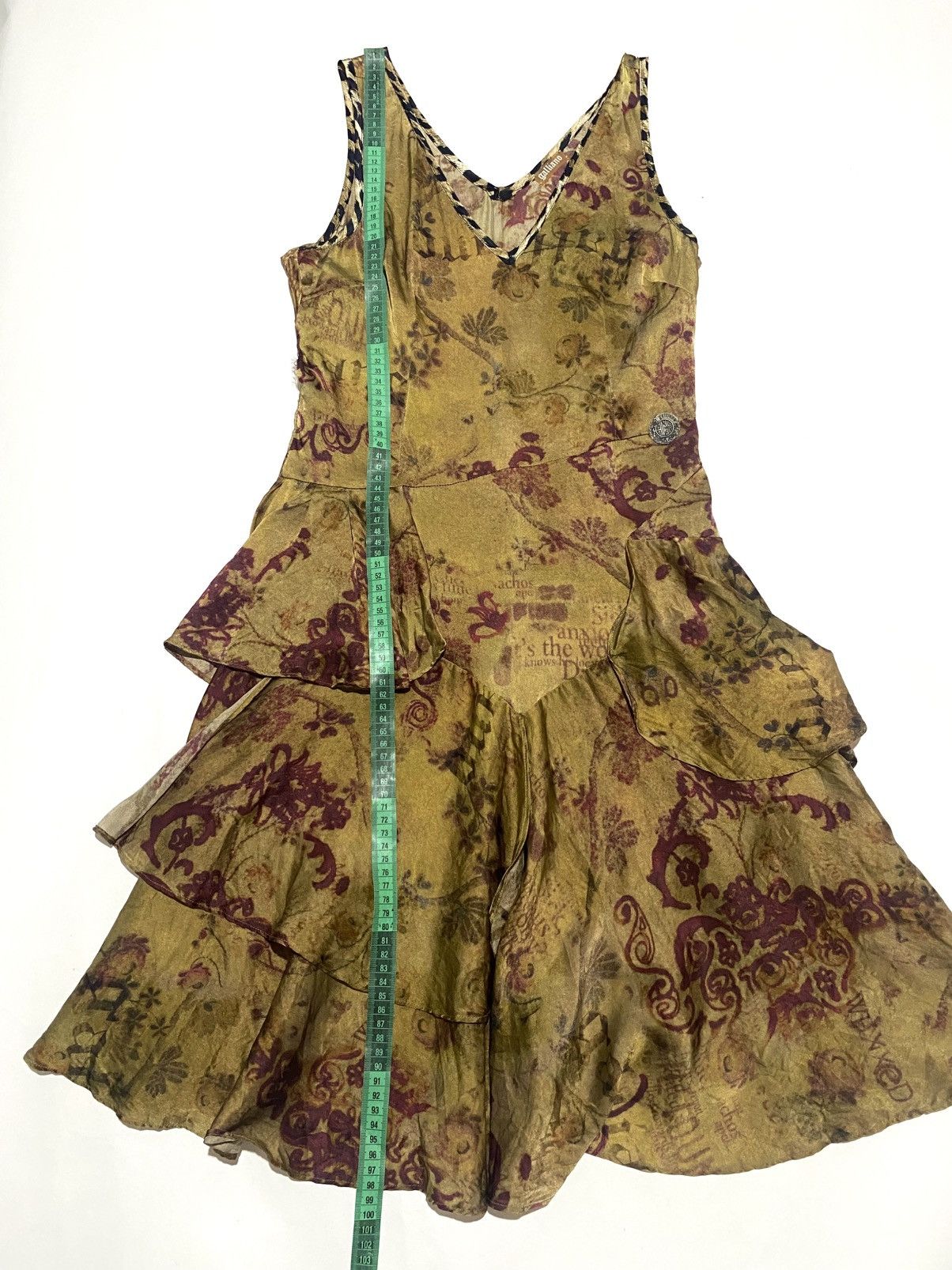 John Galliano JOHN GALLIANO SILK MIDI DRESS Size XS / US 0-2 / IT 36-38 - 12 Thumbnail