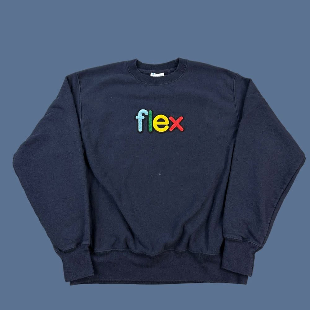 Champion Champion Sweatshirt Mens Large Navy Chenille Embroidered Pullover Reverse Weave Size US L / EU 52-54 / 3 - 1 Thumbnail