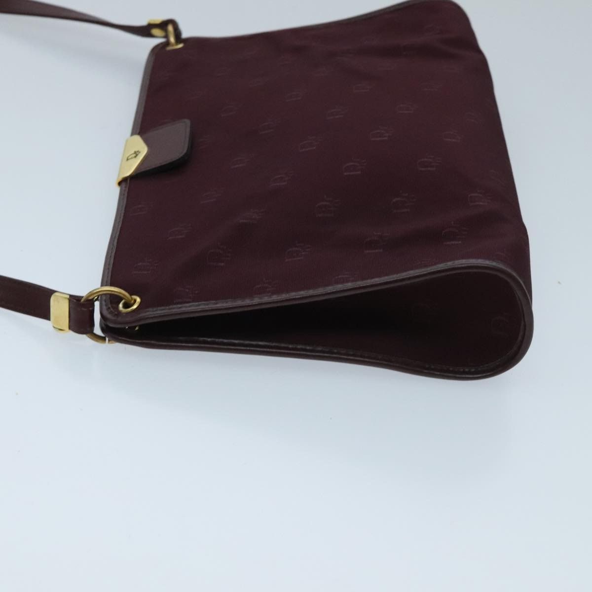 Dior DIOR Shoulder Bag Nylon Leather Wine Red Gold Size ONE SIZE - 4 Thumbnail