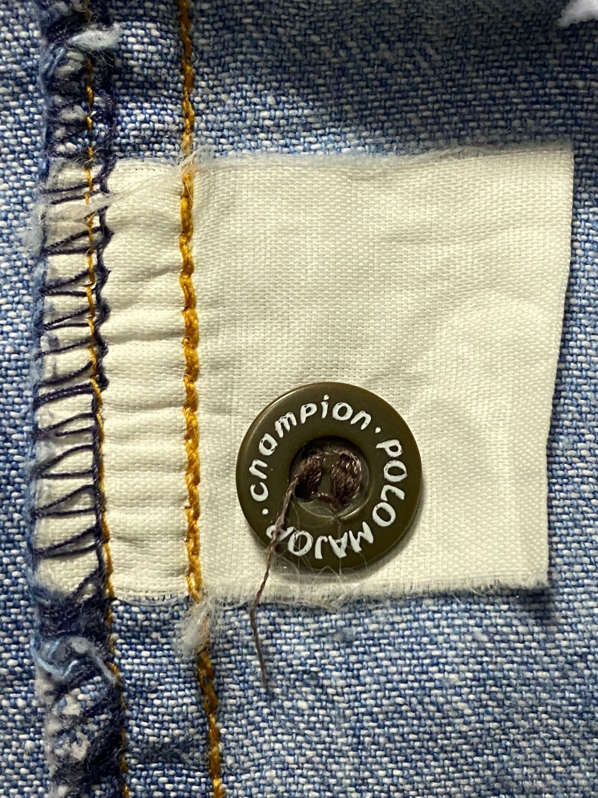 Polo Ralph Lauren Vintage Polo Major Champion Western Denim Light Blue Flannel Size US L / EU 52-54 / 3 - 17 Thumbnail