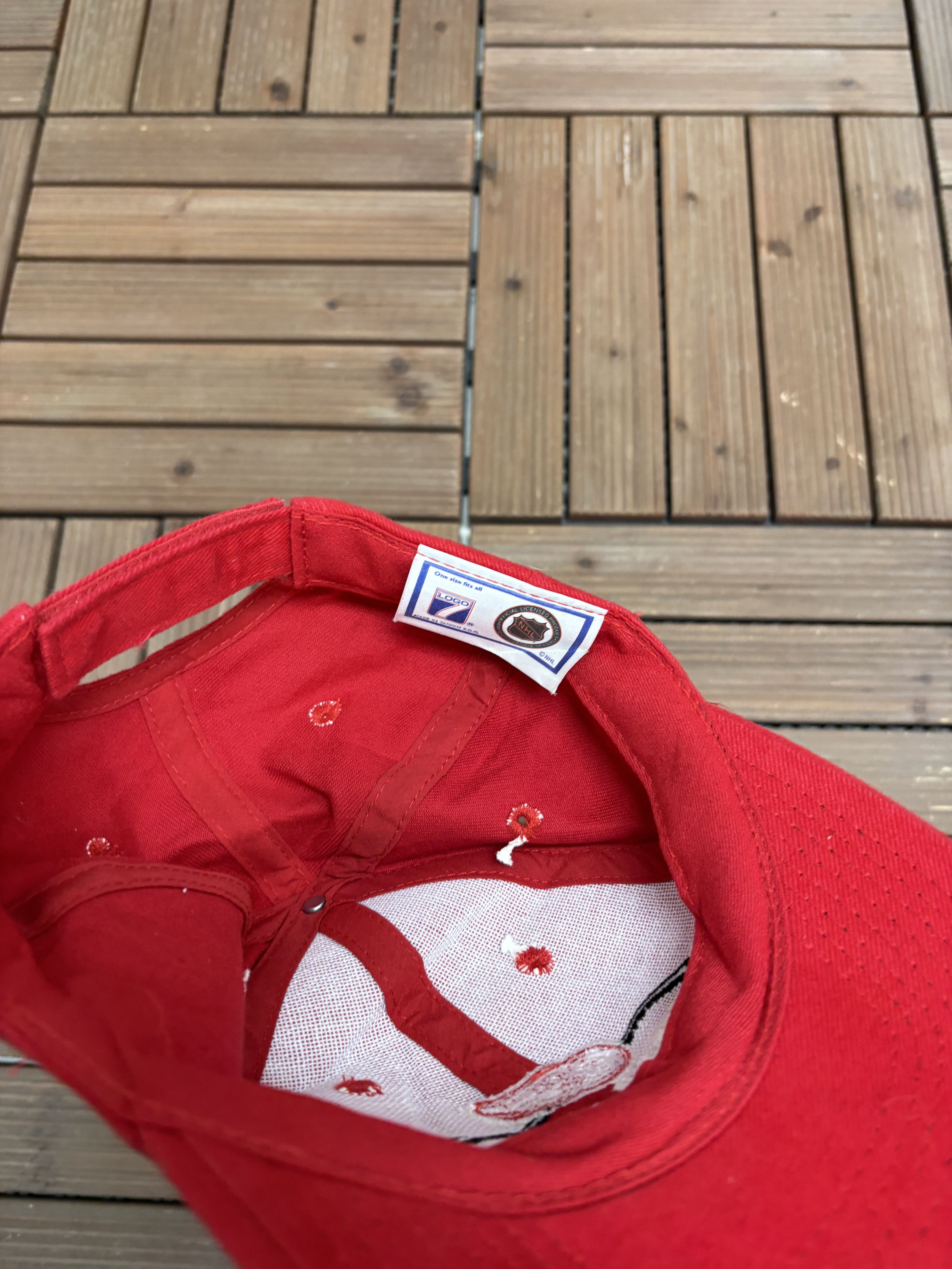 Logo 7 Detroit Red Wings Vintage Logo 7 Red Hat Cap Size ONE SIZE - 6 Thumbnail