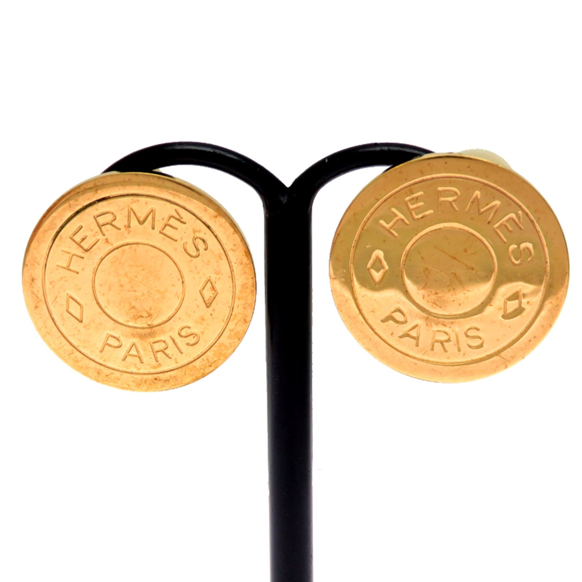 Hermes Hermes Sellier Women's Earrings GP Size ONE SIZE - 1 Thumbnail