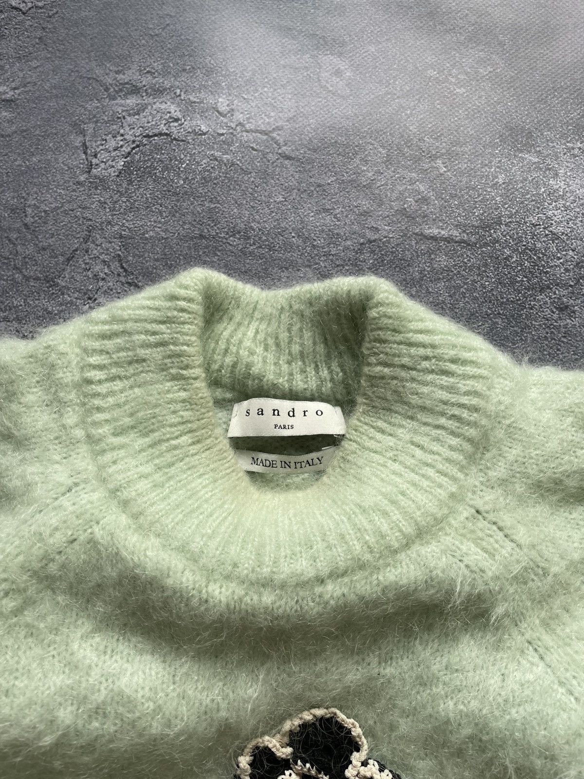 Sandro Sandro Paris x SMILEY Tally Patch Luxury Sweater Size XXS / US 00 / IT 34 - 4 Thumbnail