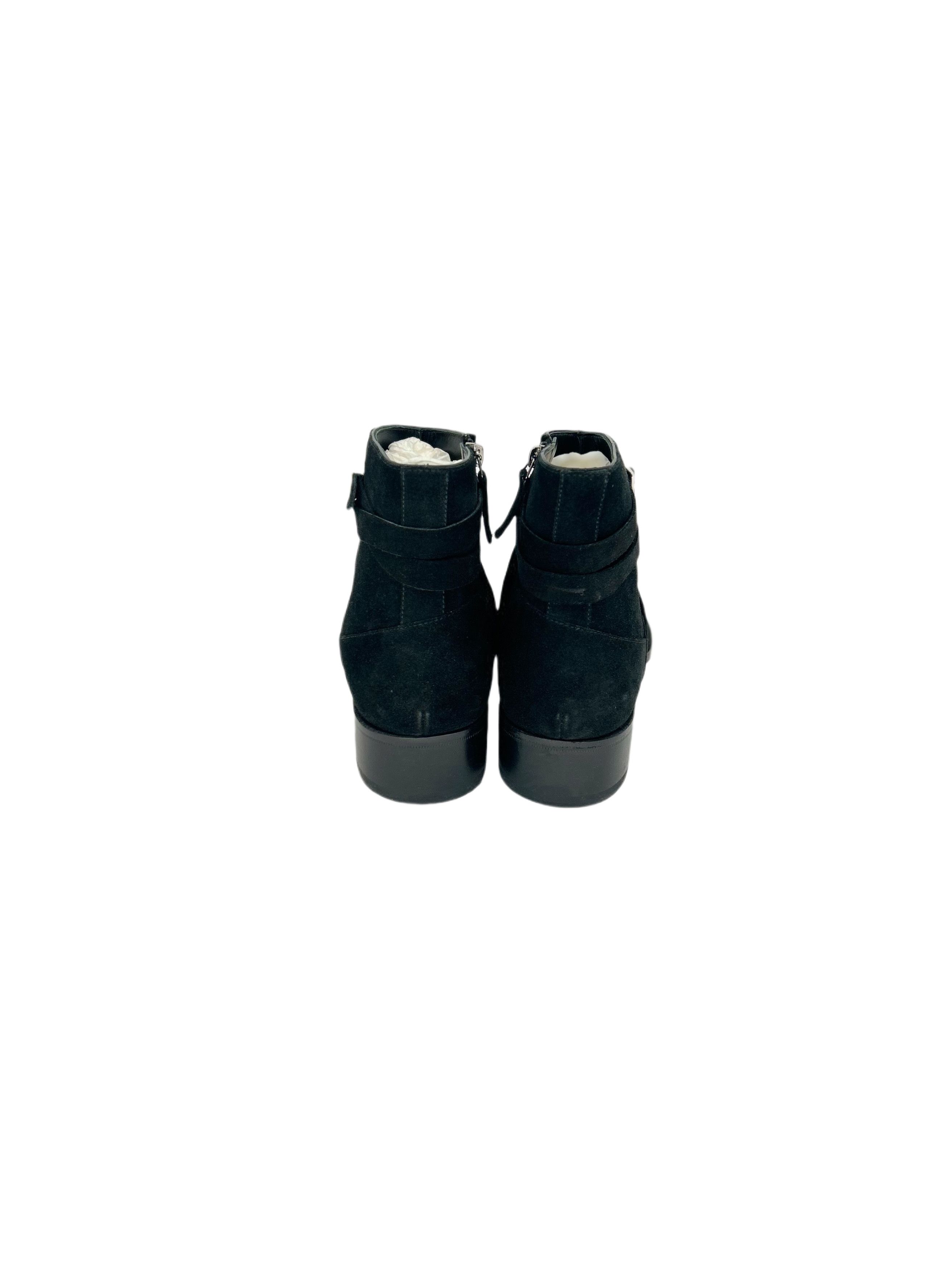Mr. Hare Black Sonny Suede Leather Zip & Strap Boots Size US 12 / EU 45 - 7 Thumbnail