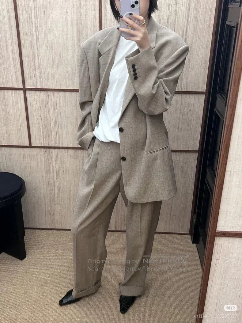 The Row The Row size 2 Brown wool suit pants Size US 30 / EU 46 - 2 Thumbnail
