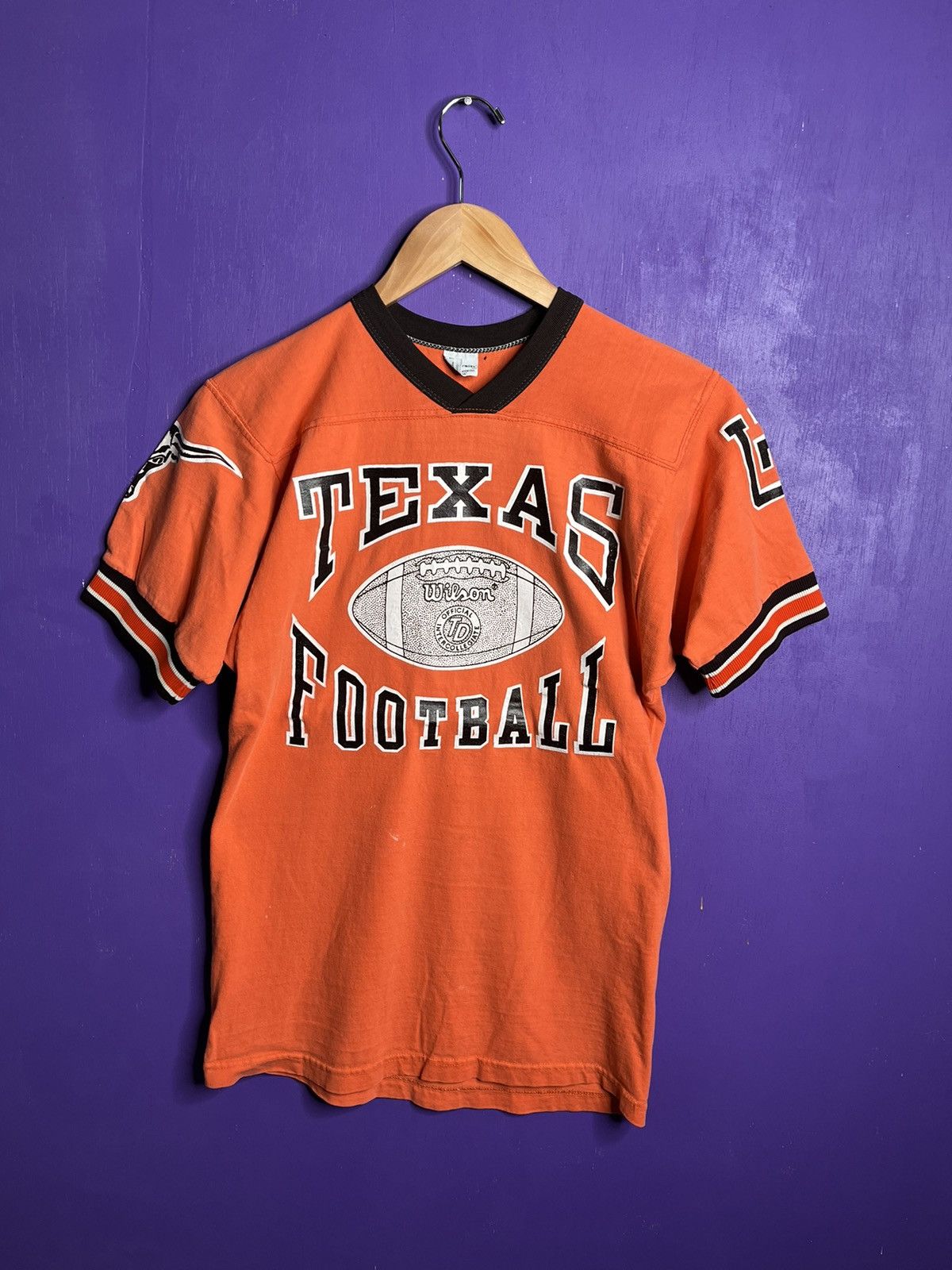 Vintage 70s University of Texas football jersey shirt