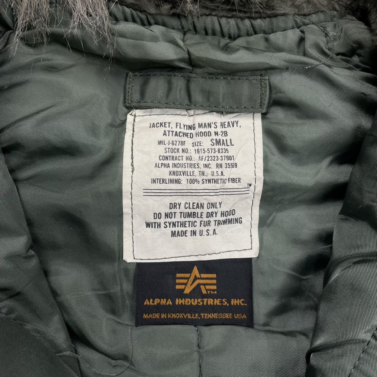 Alpha Industries Vintage Alpha industries attached hood N-2b bomber jacket Size US S / EU 44-46 / 1 - 8 Thumbnail