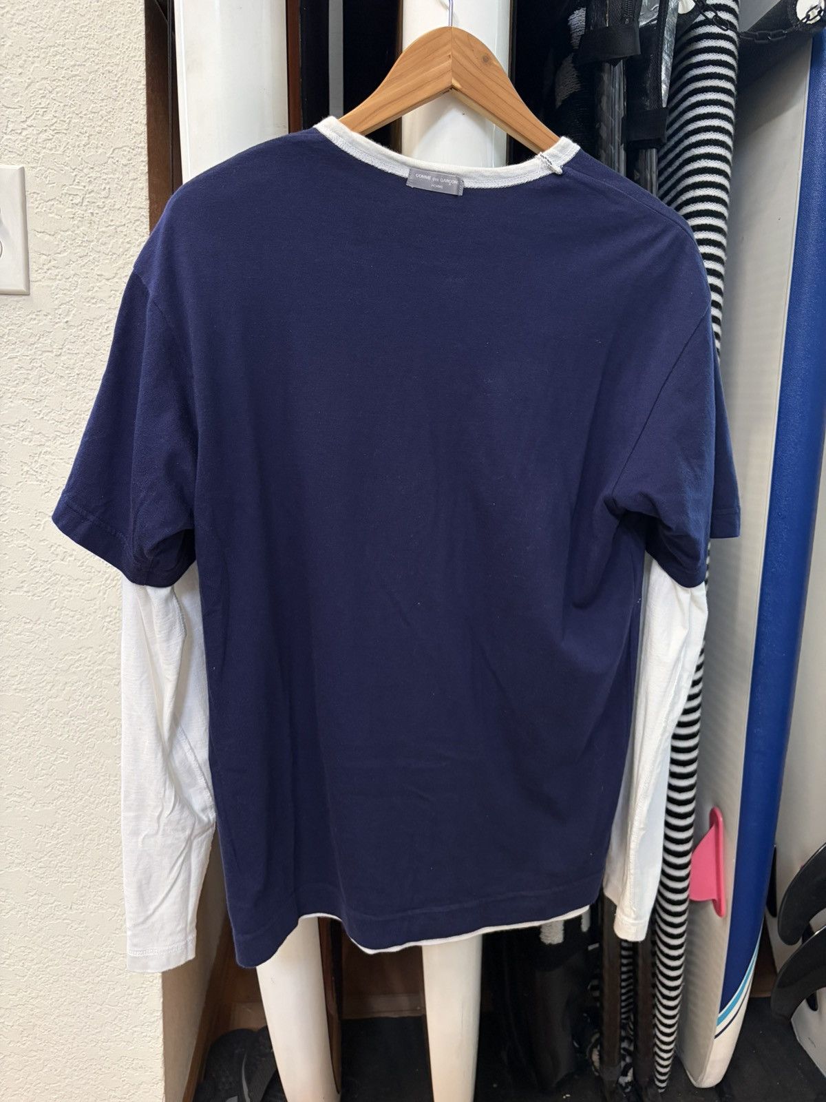 Comme des Garcons Homme AW02 Layered Longsleeve Reversible T Shirt Size US M / EU 48-50 / 2 - 5 Thumbnail