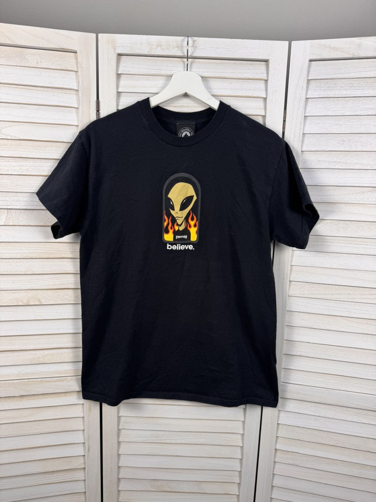 Thrasher Men’s Black Thrasher x Alien Workshop "Believe". Size US M / EU 48-50 / 2 - 5 Thumbnail