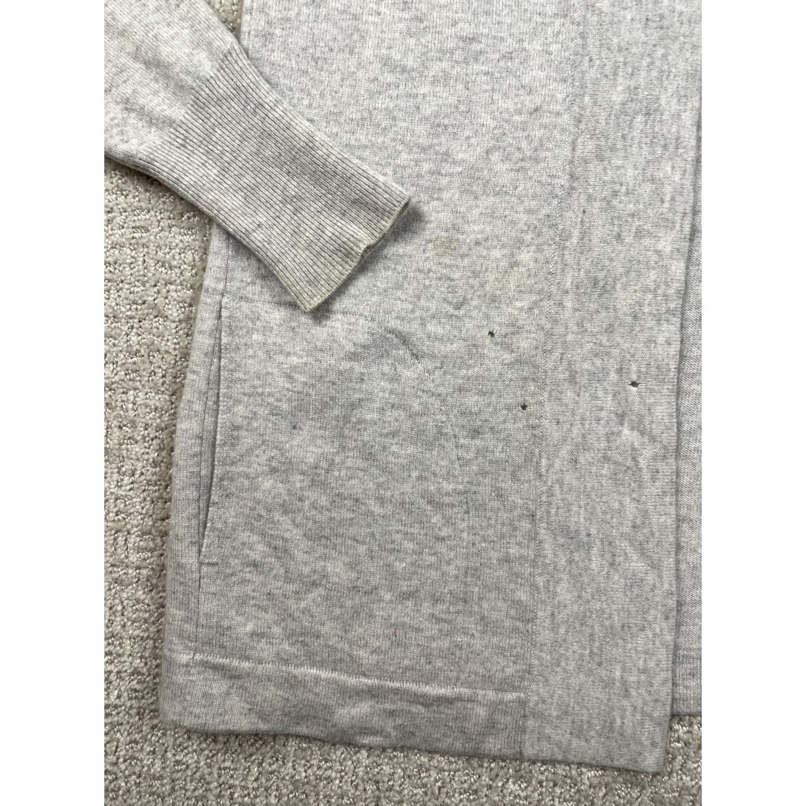 J.Crew J.CREW Cardigan Womens M Gray Open Front Cashmere Long Sleeve Sweater Solid Size M / US 6-8 / IT 42-44 - 4 Thumbnail