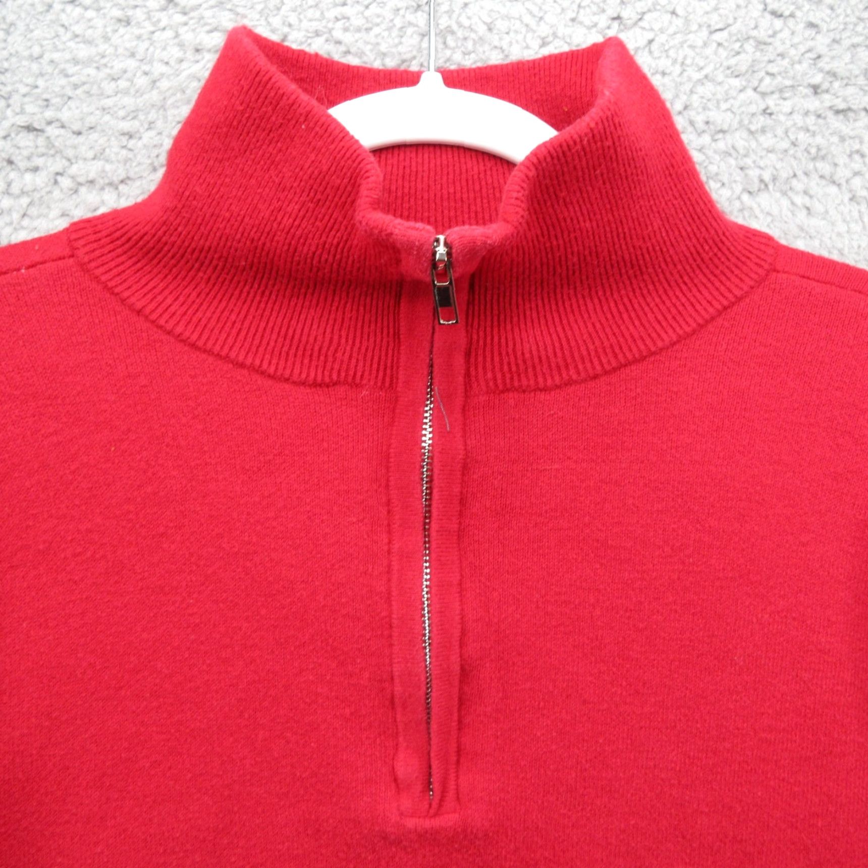 Vintage Silence + Noise Cropped 1/4 Zip Pullover Sweater Womens S Red Cozy Size S / US 4 / IT 40 - 3 Thumbnail