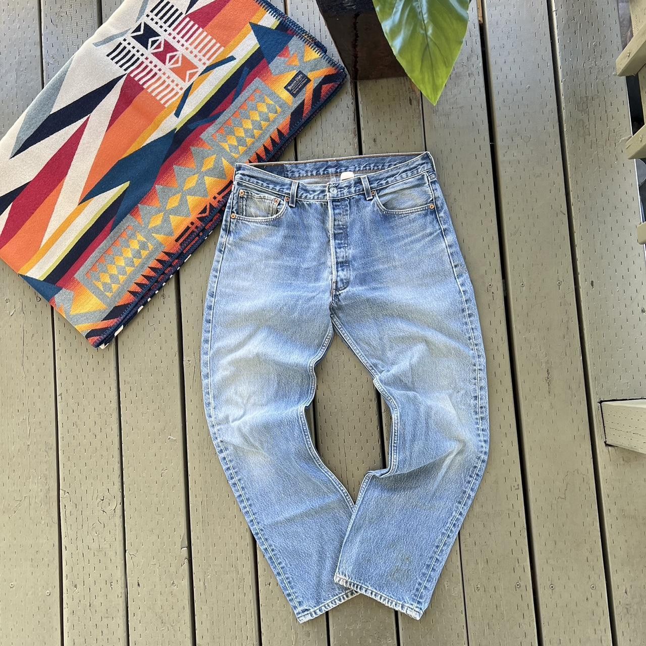 Levi's Vintage Levis 501 Jeans Straight Leg Button Fly Denim 90s Size US 34 / EU 50 - 2 Thumbnail