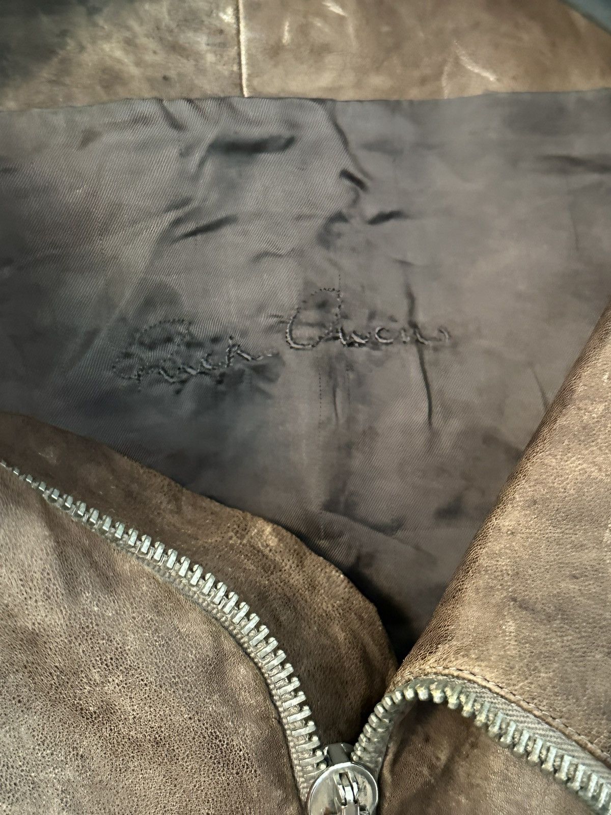 Rick Owens Rick owens archive | cropped horned shoulders leather jacket Size L / US 10 / IT 46 - 9 Thumbnail