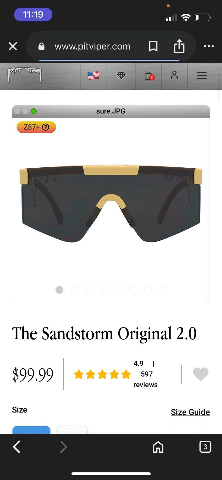 Pit Viper Pit viper sand storm new gen glasses Size ONE SIZE - 7 Thumbnail