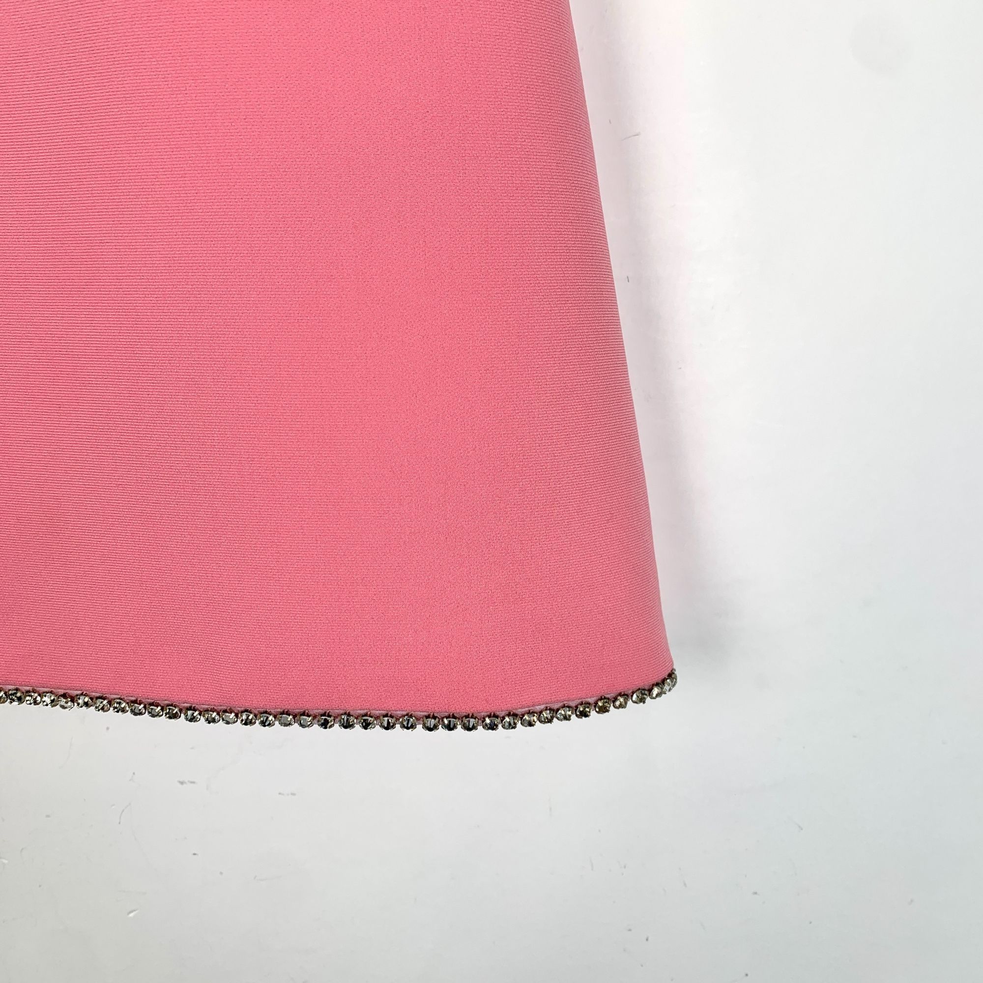 Miu Miu Miu Miu Pink Rhinestone-Trimmed Casual Skirt (Size M) Size 40" / US 18 - 6 Thumbnail