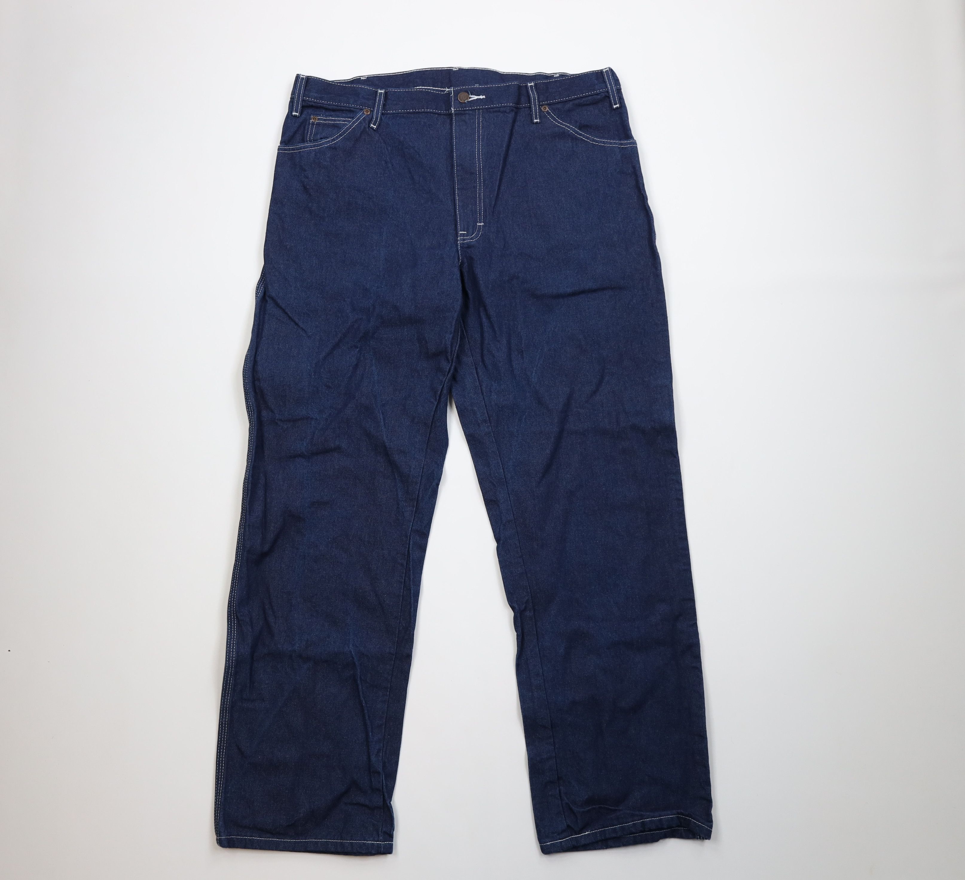 Dickies Vintage Dickies Wide Leg Dungaree Denim Jeans Indigo Size US 38 / EU 54 - 1 Thumbnail