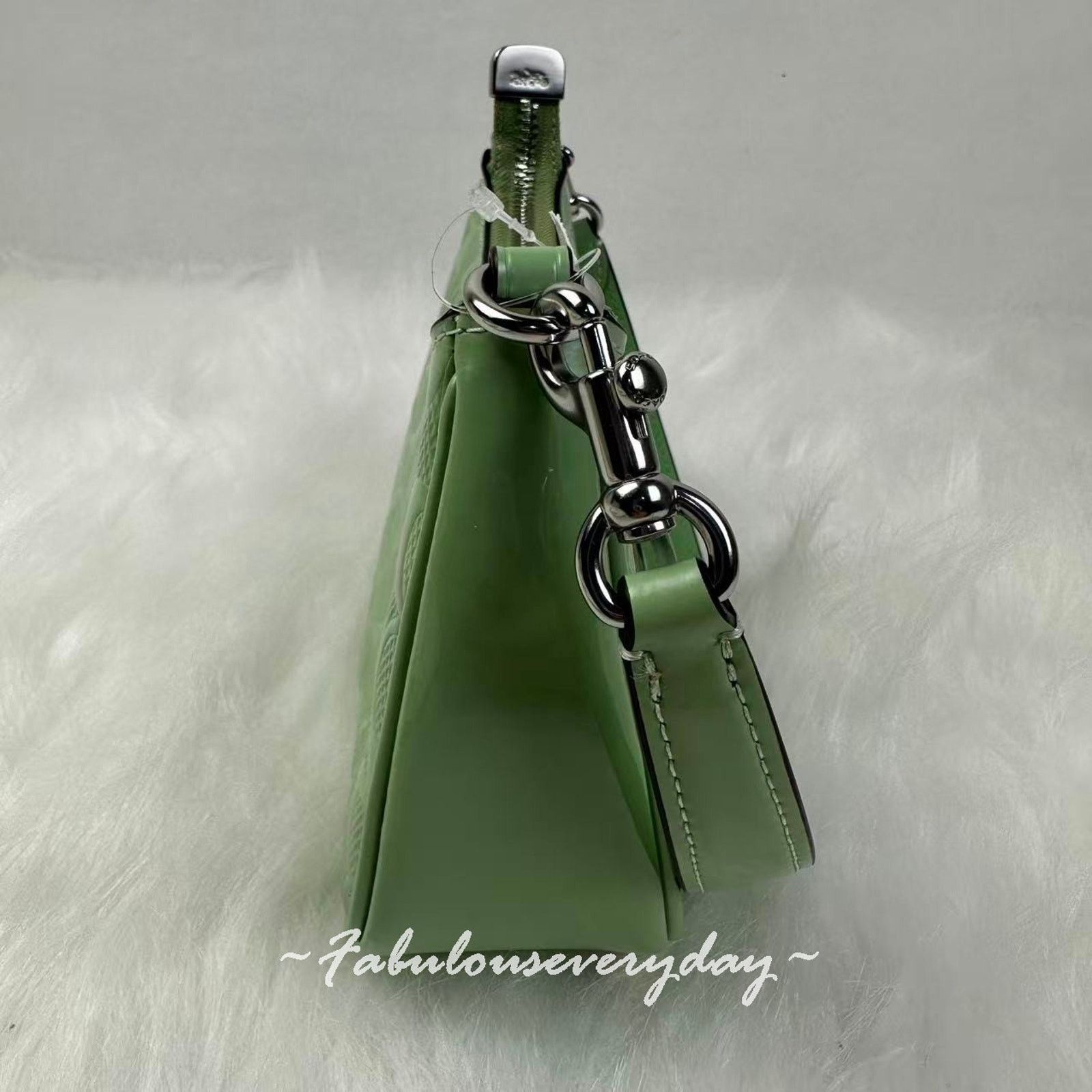 Coach Coach Teri Mini Crossbody Sig Leather Heart Charm Pale Green Size ONE SIZE - 3 Thumbnail