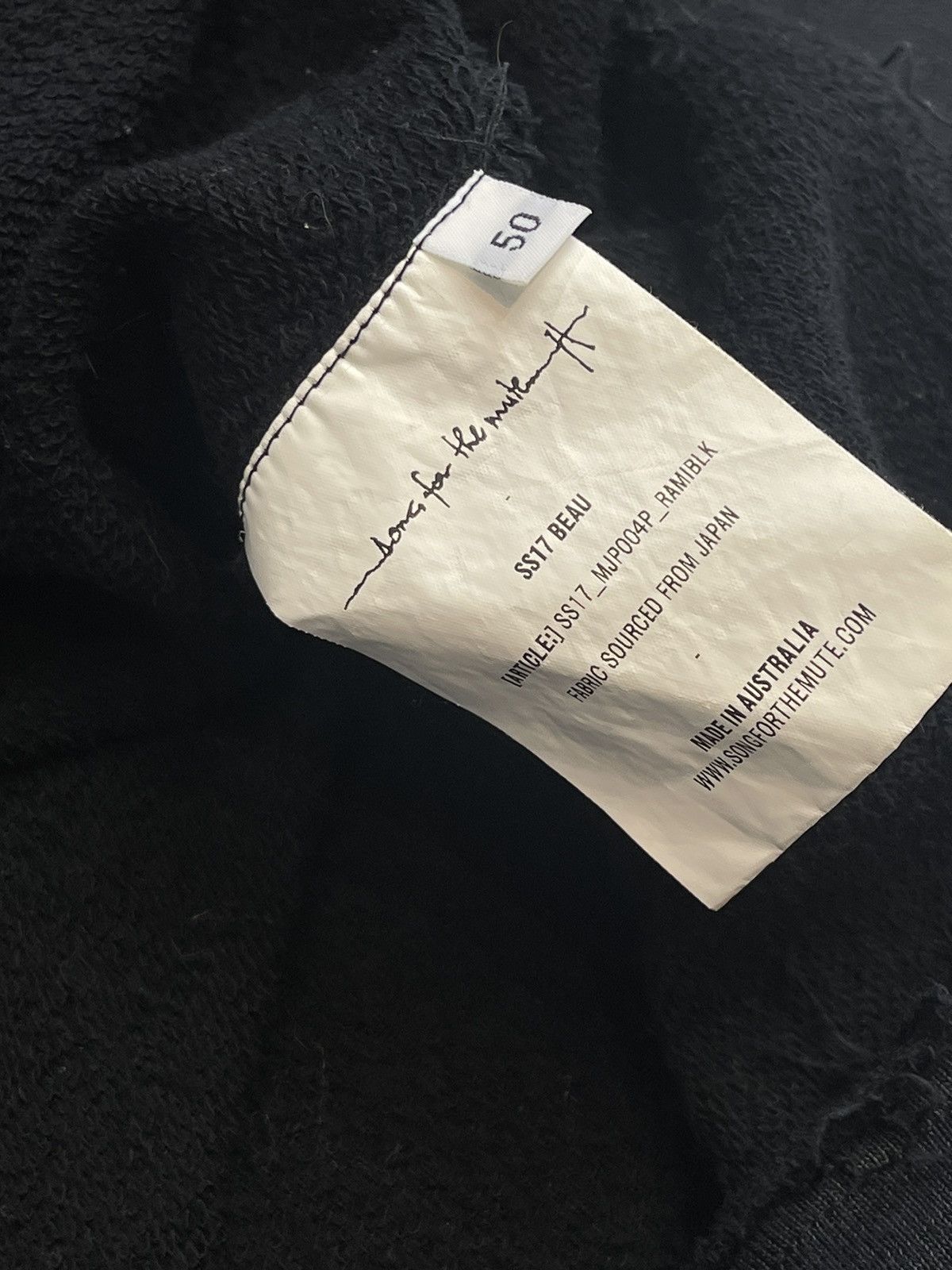 Song For The Mute SS17 Beau Cropped Hoodie Size US M / EU 48-50 / 2 - 5 Thumbnail