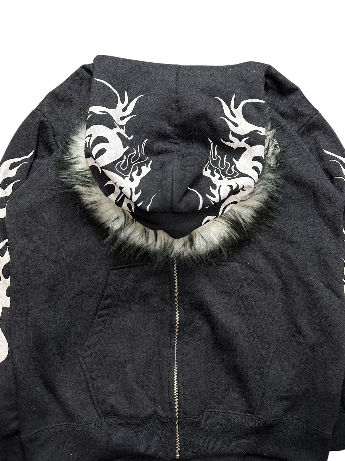 Japanese Brand WALL OF FAME TRIPLE DRAGON Zip Fur Hoodie IFSIX LGB STYLE Size US L / EU 52-54 / 3 - 7 Thumbnail