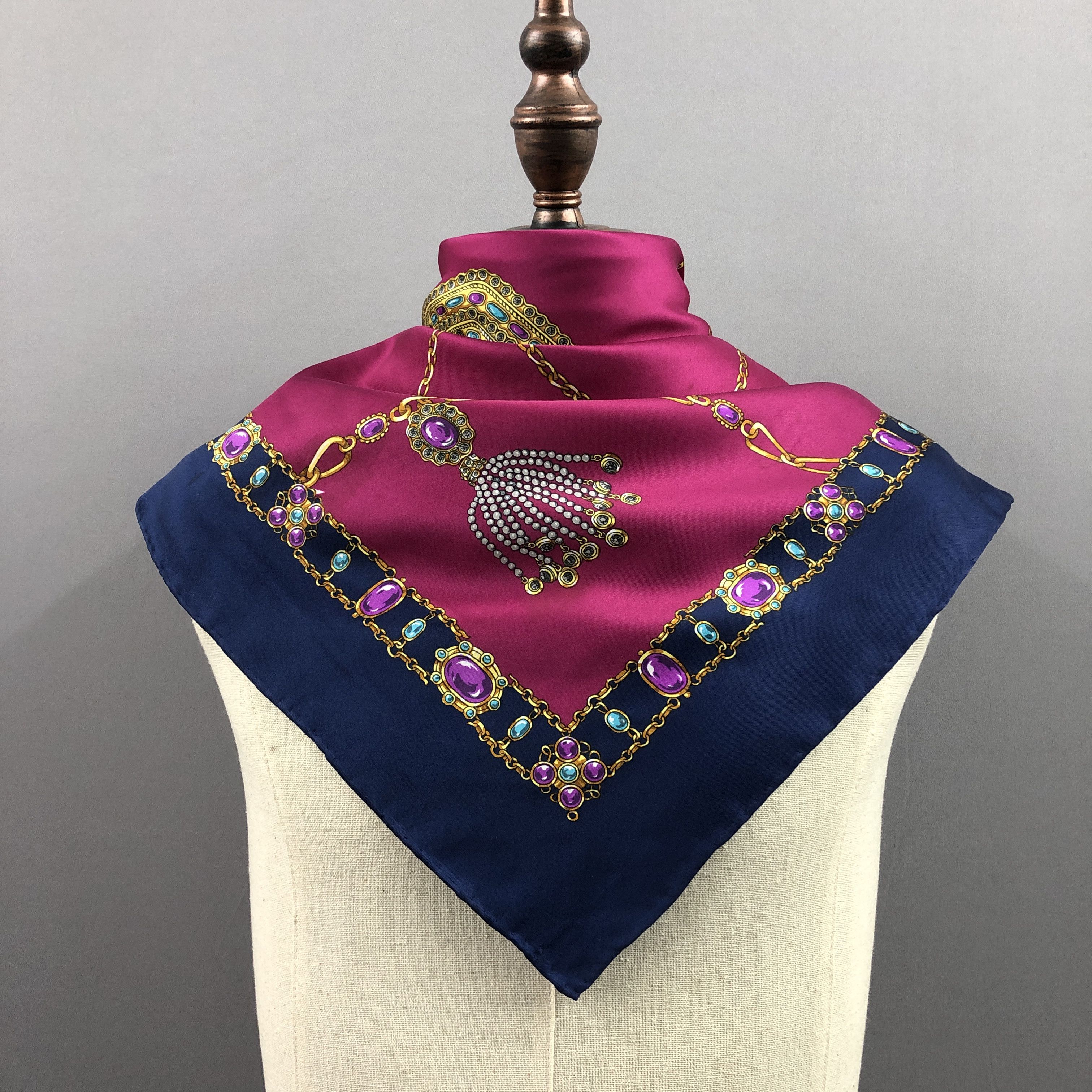Other Vintage SILK Scarf Twill Stole Wraps Scarves Size ONE SIZE - 2 Thumbnail