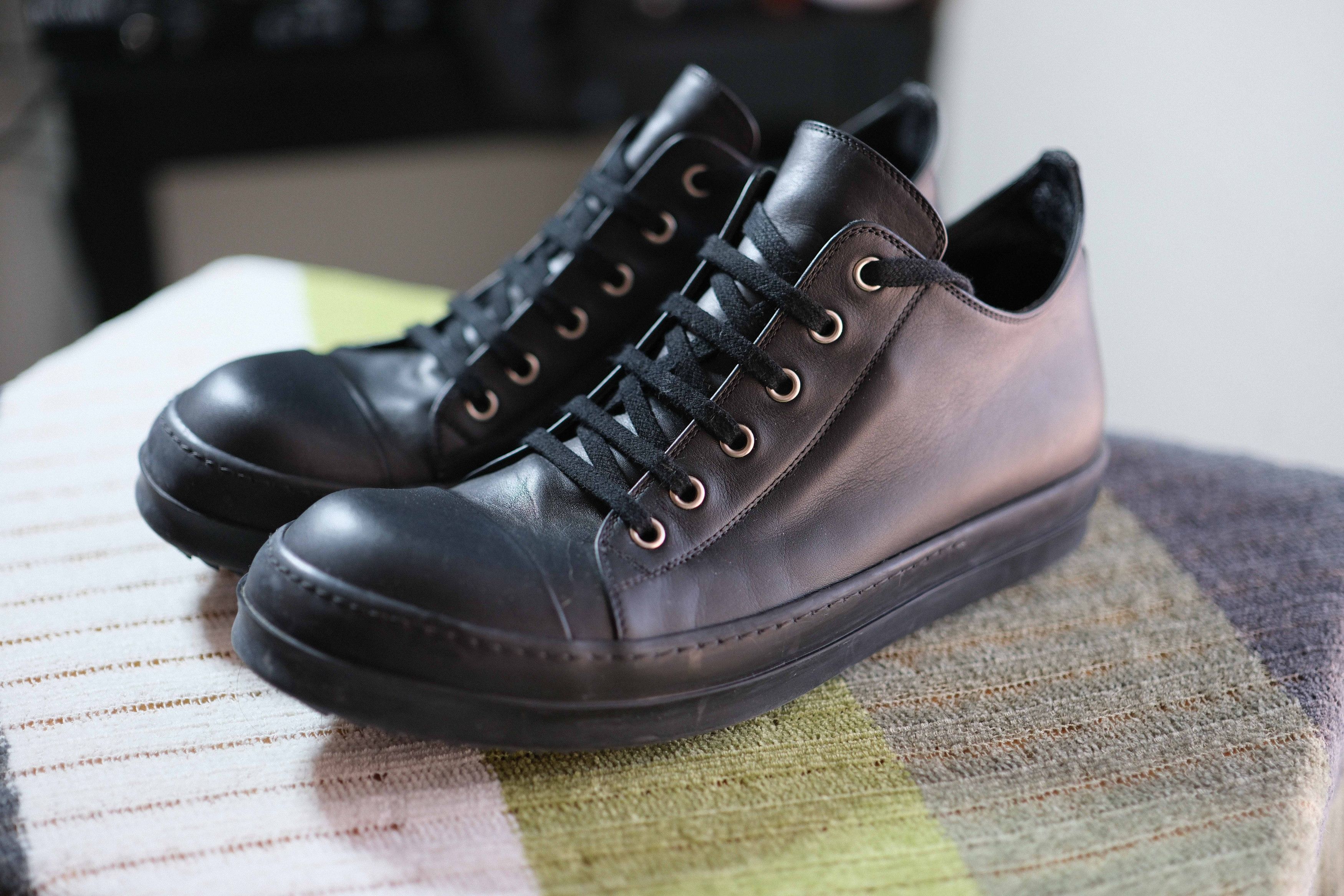 Rick Owens Rick Owens Ramones Low Mainline All Black | Grailed