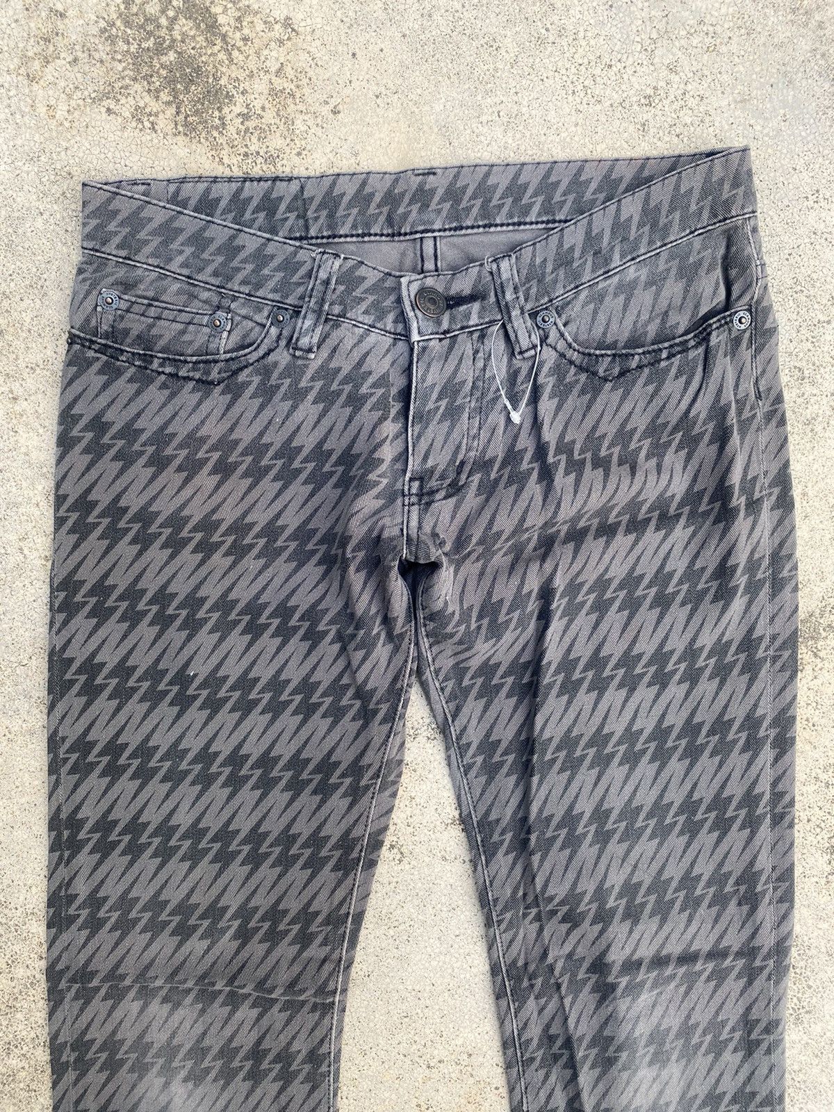 Hysteric Glamour × If Six Was Nine Hysteric Glamour Fullprint Thunder Punk Zipper Skinny Jeans Size US 27 - 2 Thumbnail