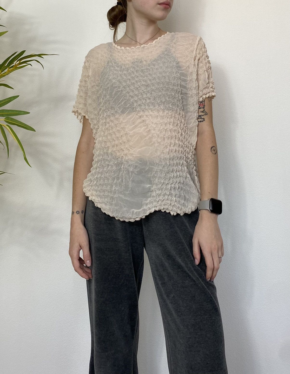 Vintage SHIBORI SRIDER POPCORN MESH TOP DOUBLET STYLE Size ONE SIZE - 2 Thumbnail
