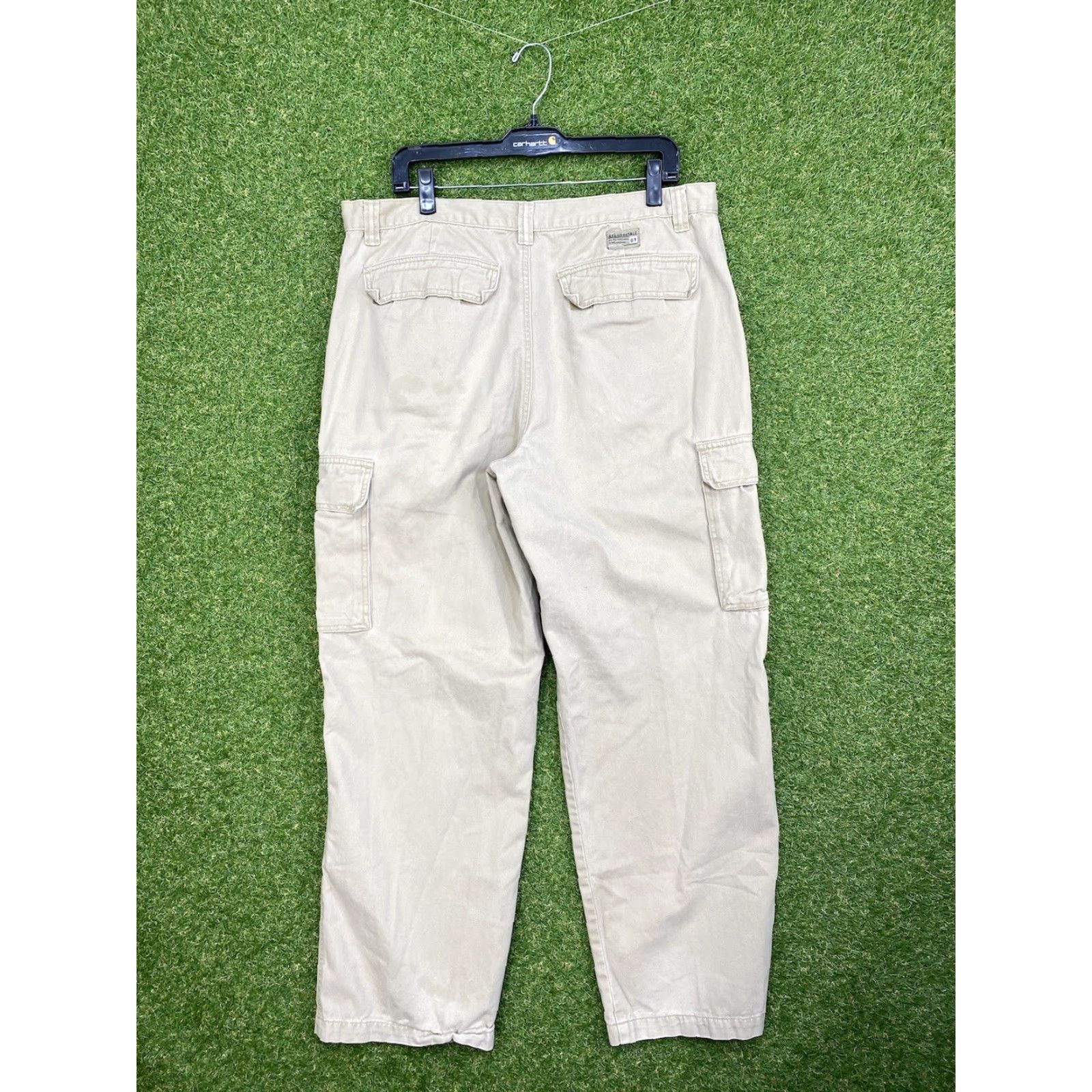 Vintage VINTAGE Aéropostale Cargo Pants Mens 36x30 Baggy Loose Wide Leg Y2K Beige 90s Grunge Size US 36 / EU 52 - 2 Thumbnail